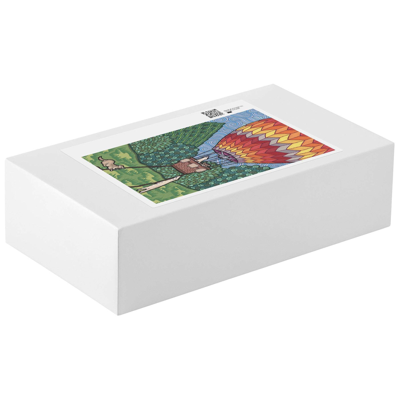 White rectangular box with a colorful image of a Ferret Flight Puzzle on its lid.