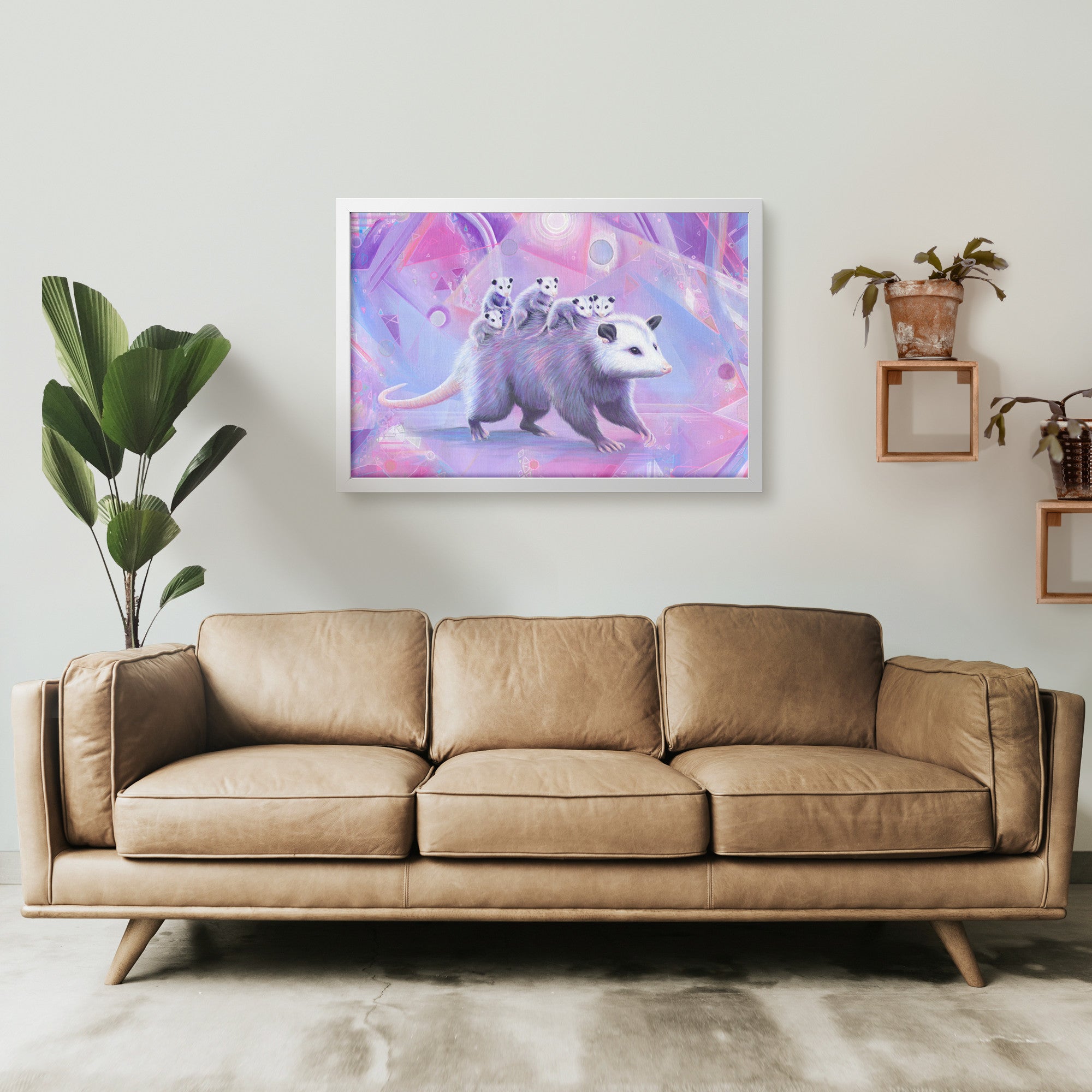 Mama Opossum Framed Print