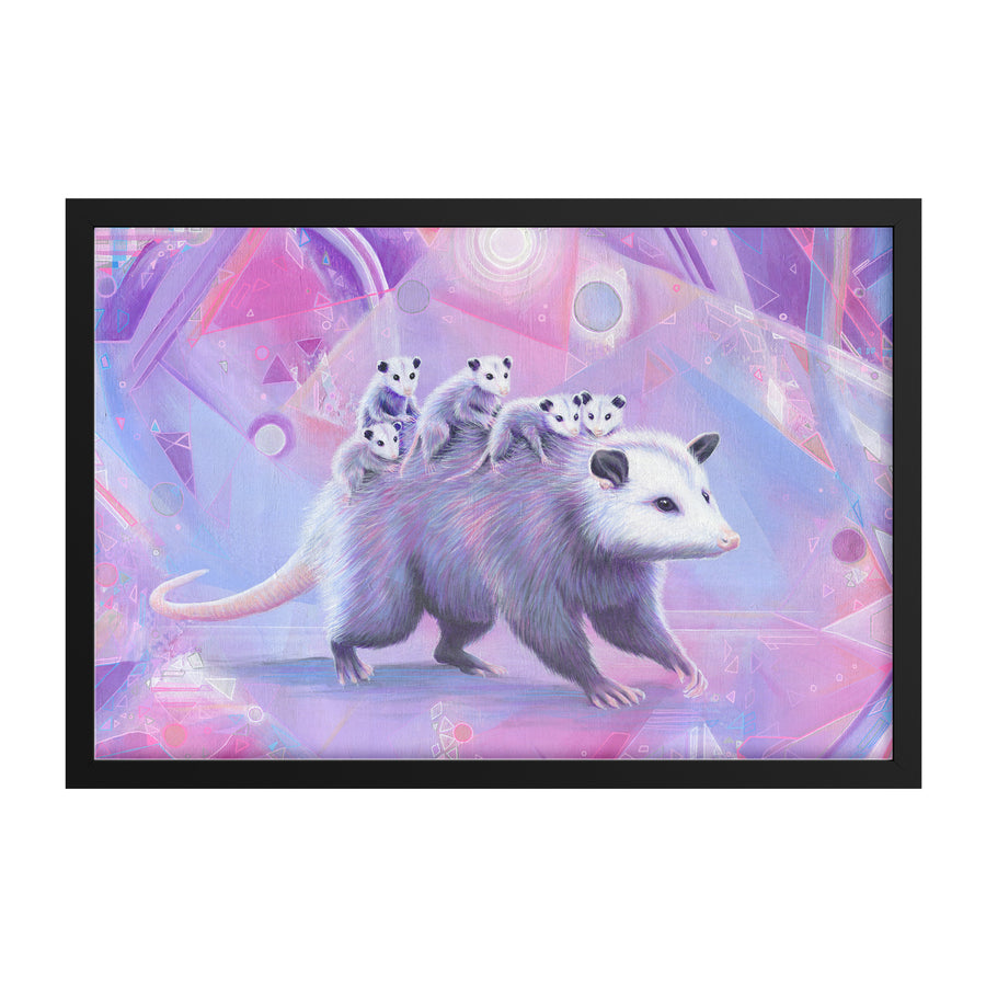 Mama Opossum Framed Print