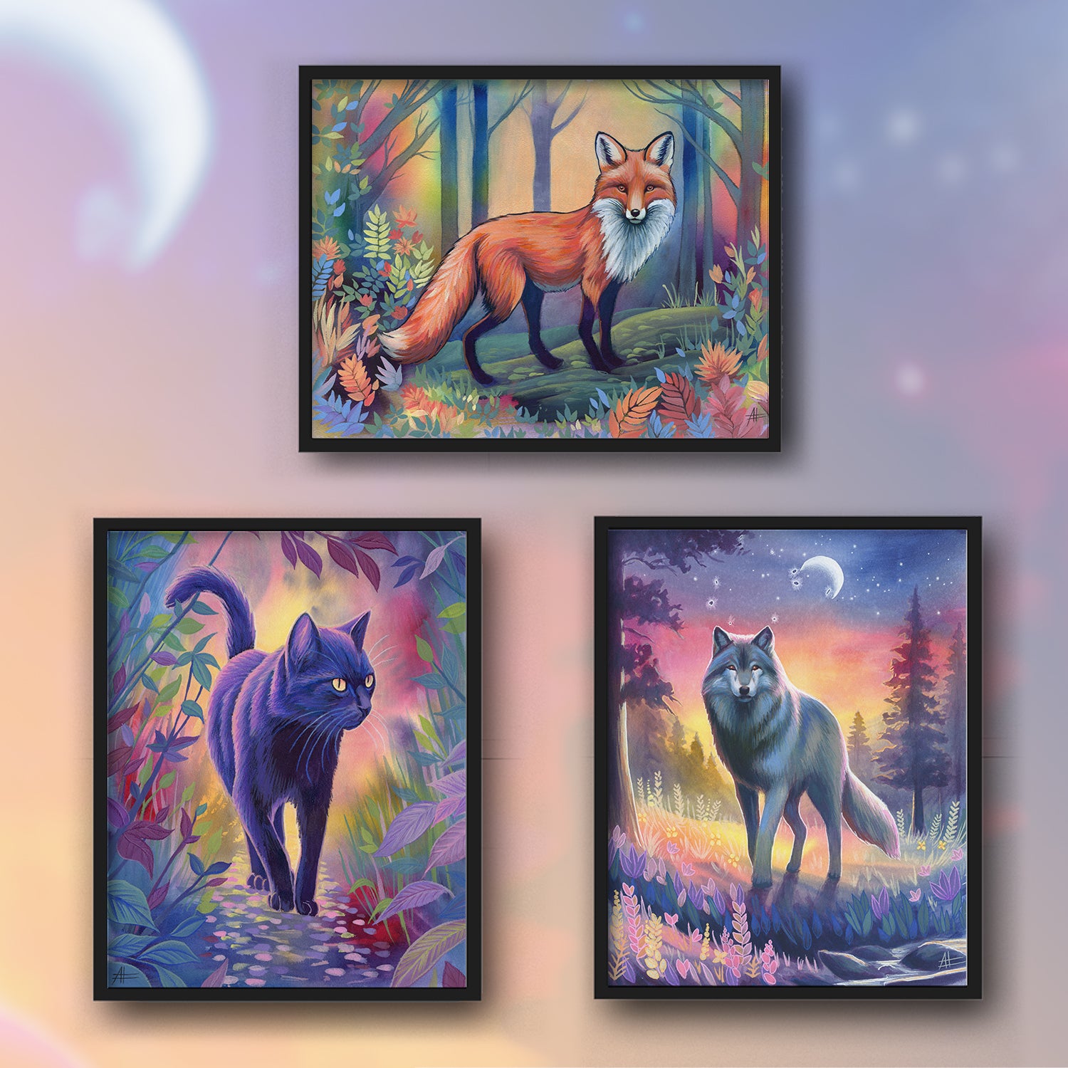 Twilight Watch - Set of 3 Prints · Art by Amanda Lanford