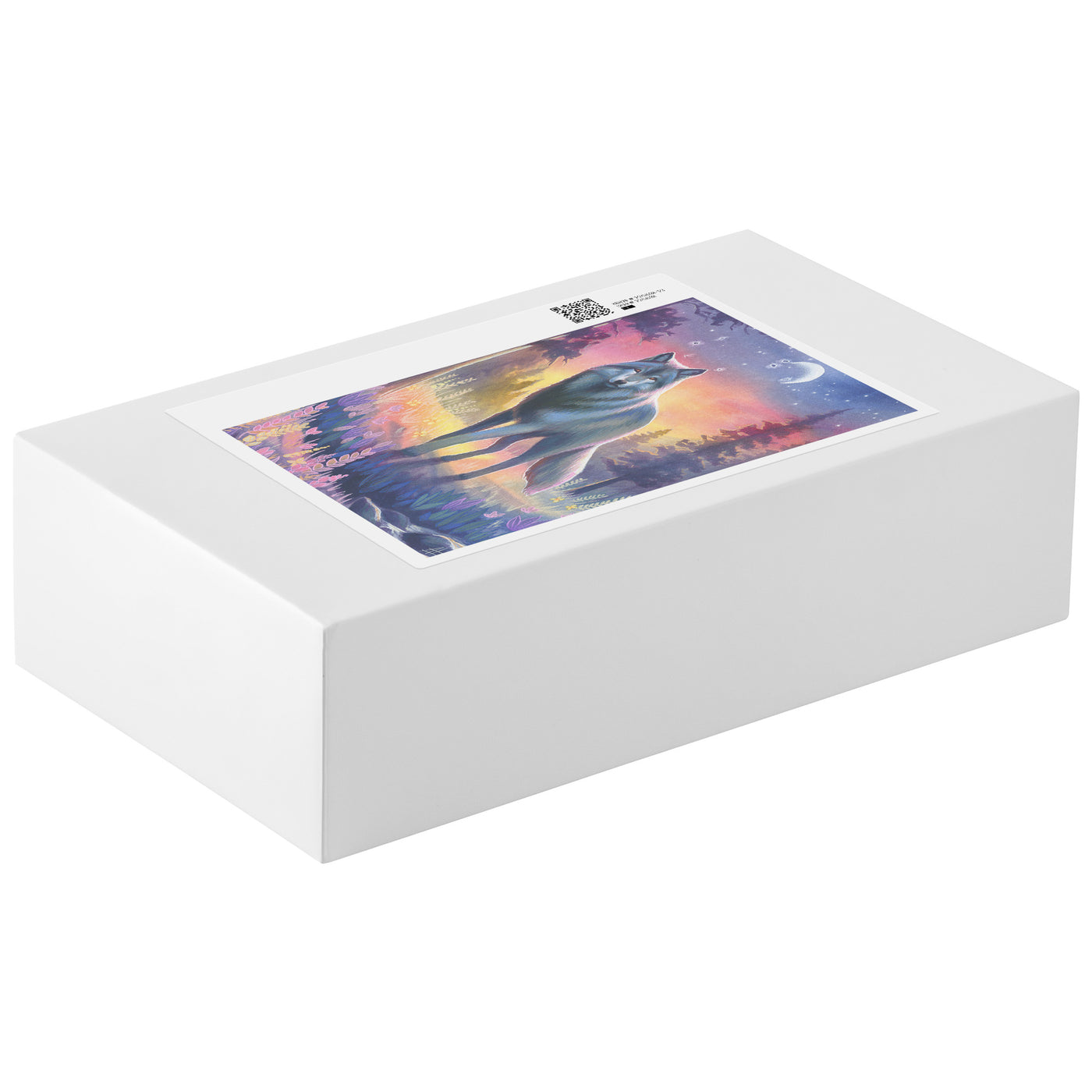 White box of a Wolf Puzzle featuring colorful artwork of a enchanted creature on its lid.