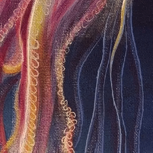 Animated gif showing the metallic sheen of the paint used in the Jellyfish's tendrils.