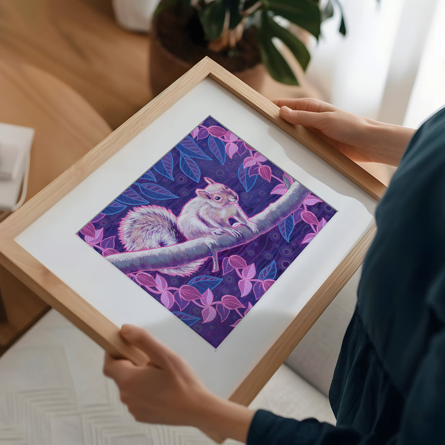 Shy Squirrel - Fine Art Print