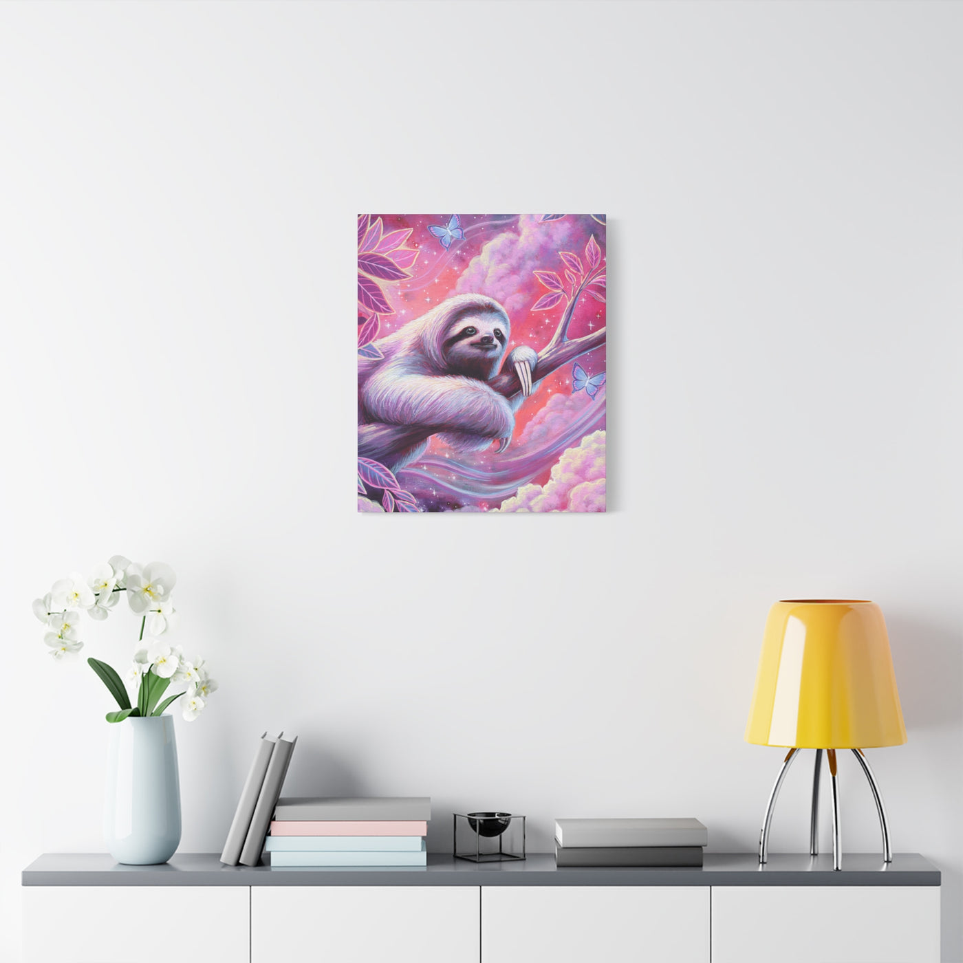 Stargazer Sloth Canvas Print