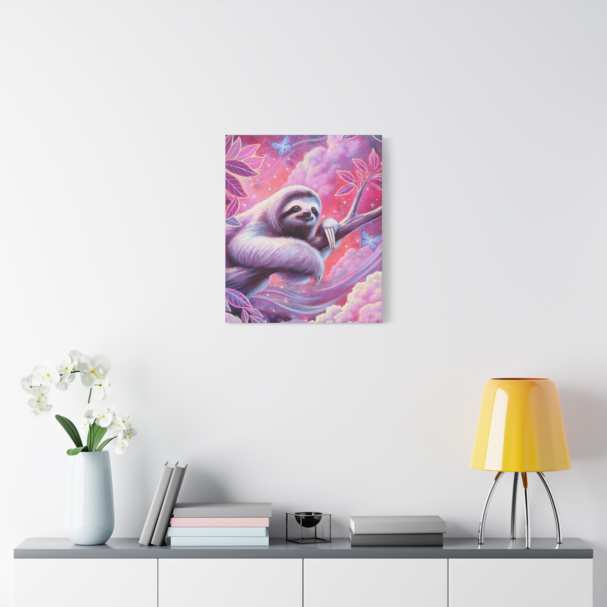 Stargazer Sloth Canvas Print