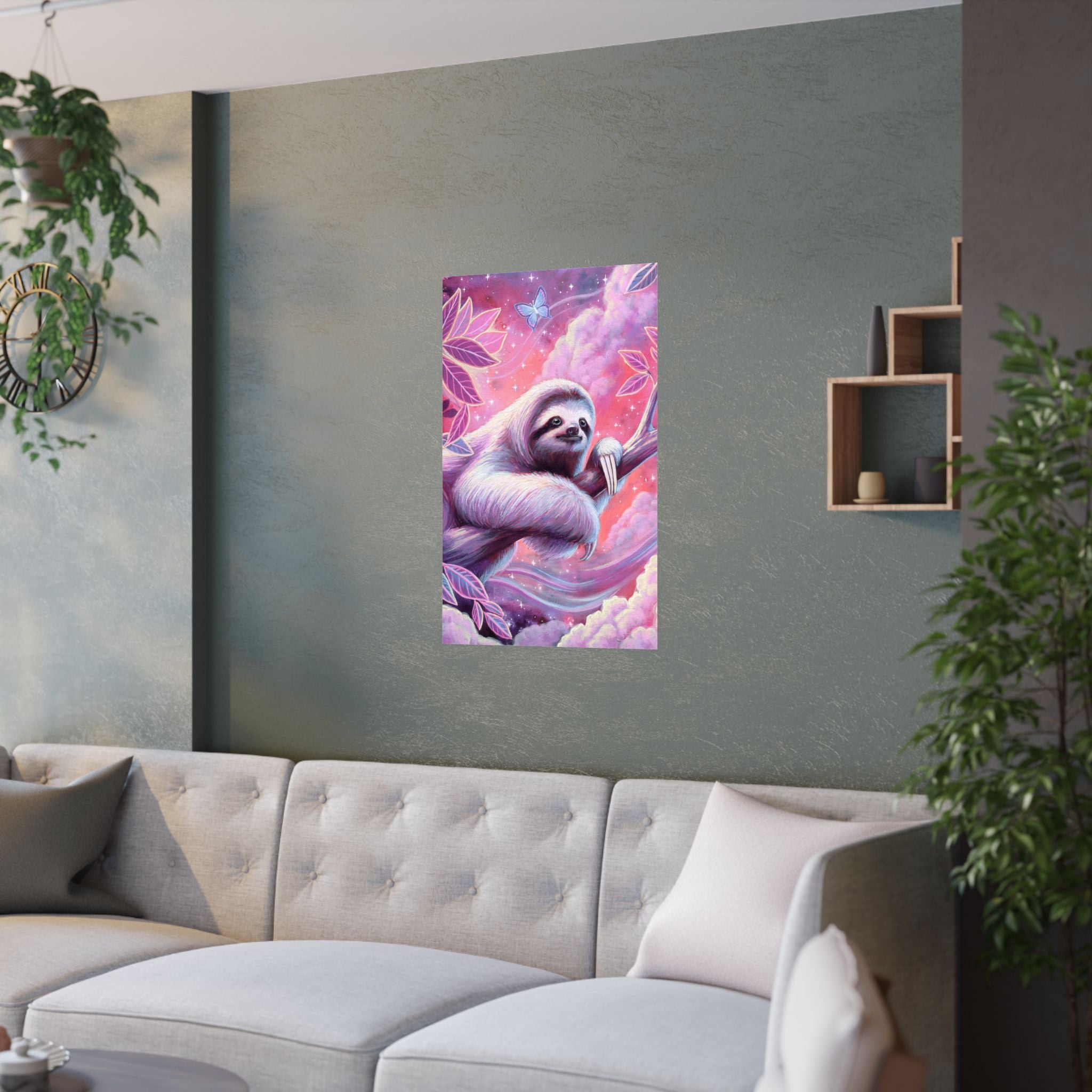 Stargazer Sloth Poster Print