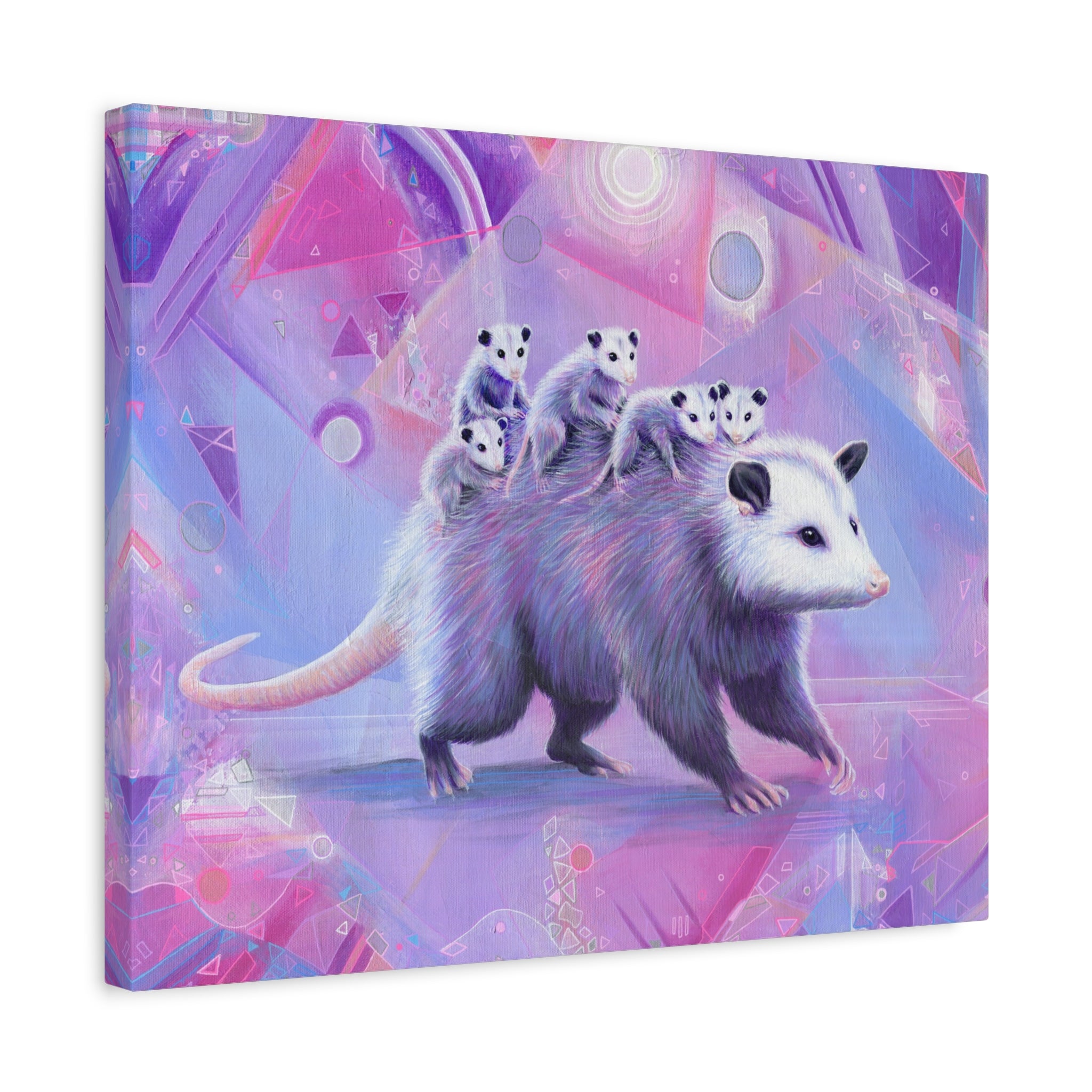 Mama Opossum Canvas Print