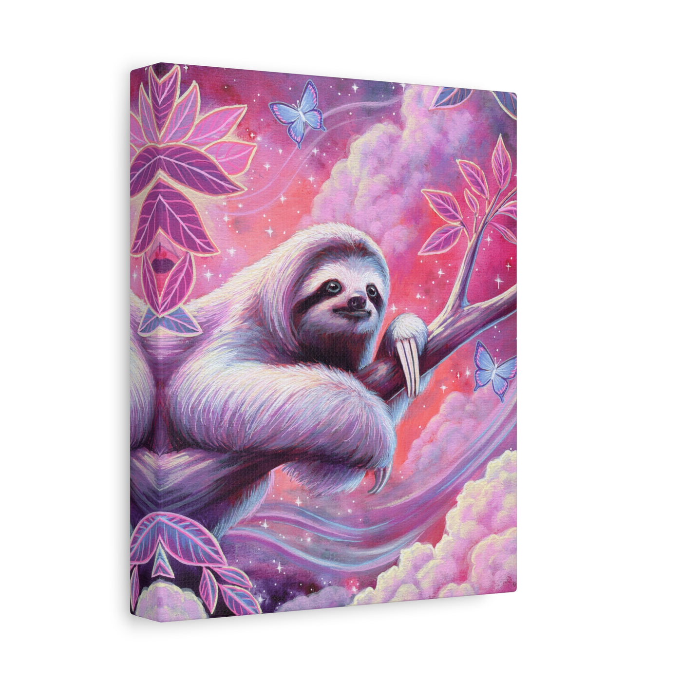 Stargazer Sloth Canvas Print