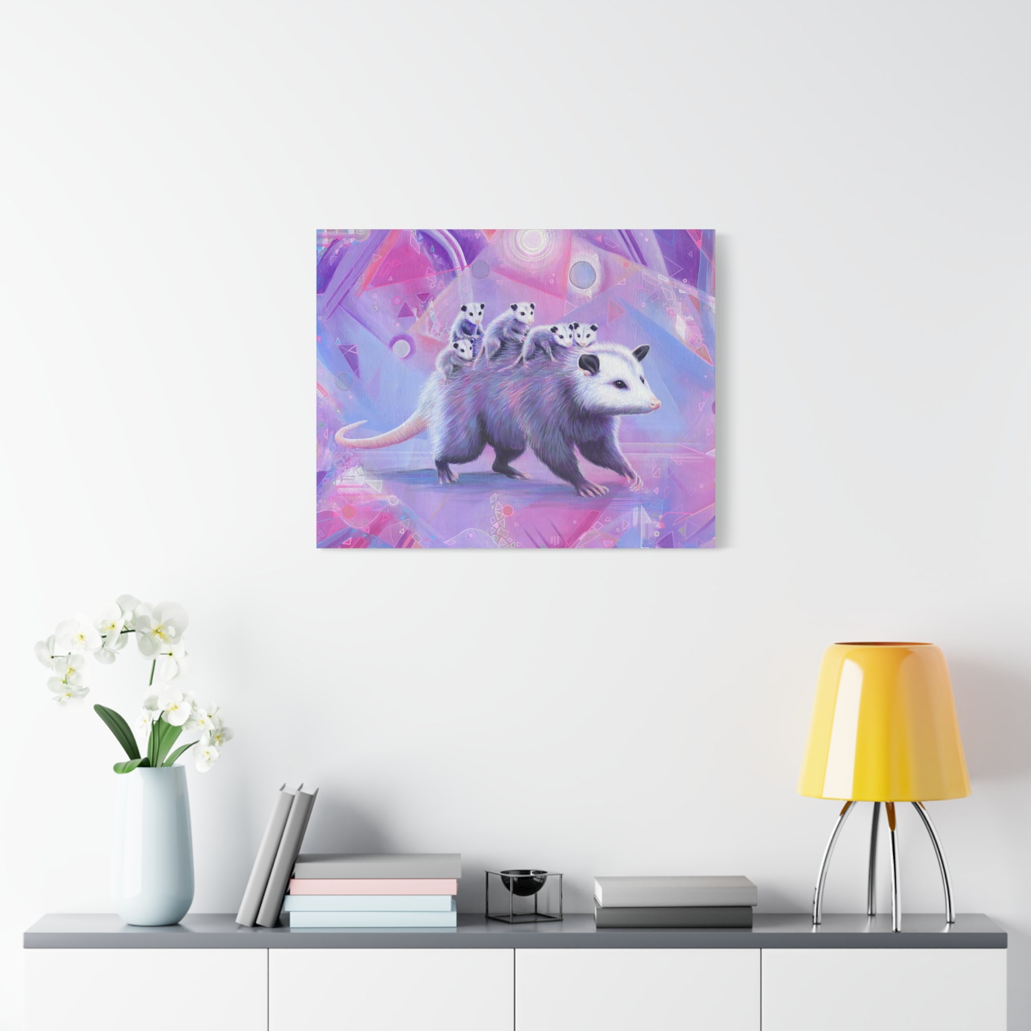 Mama Opossum Canvas Print