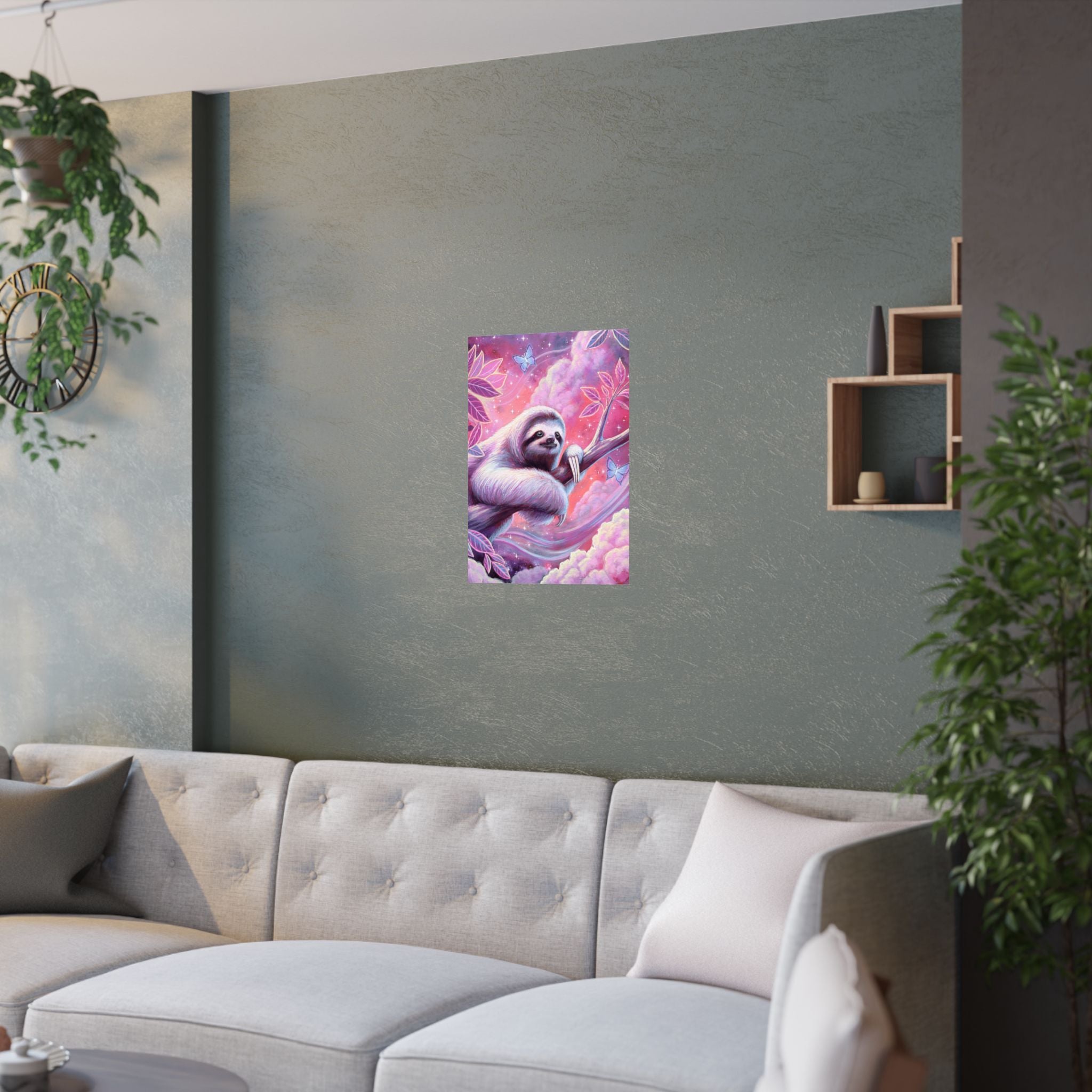 Stargazer Sloth Poster Print