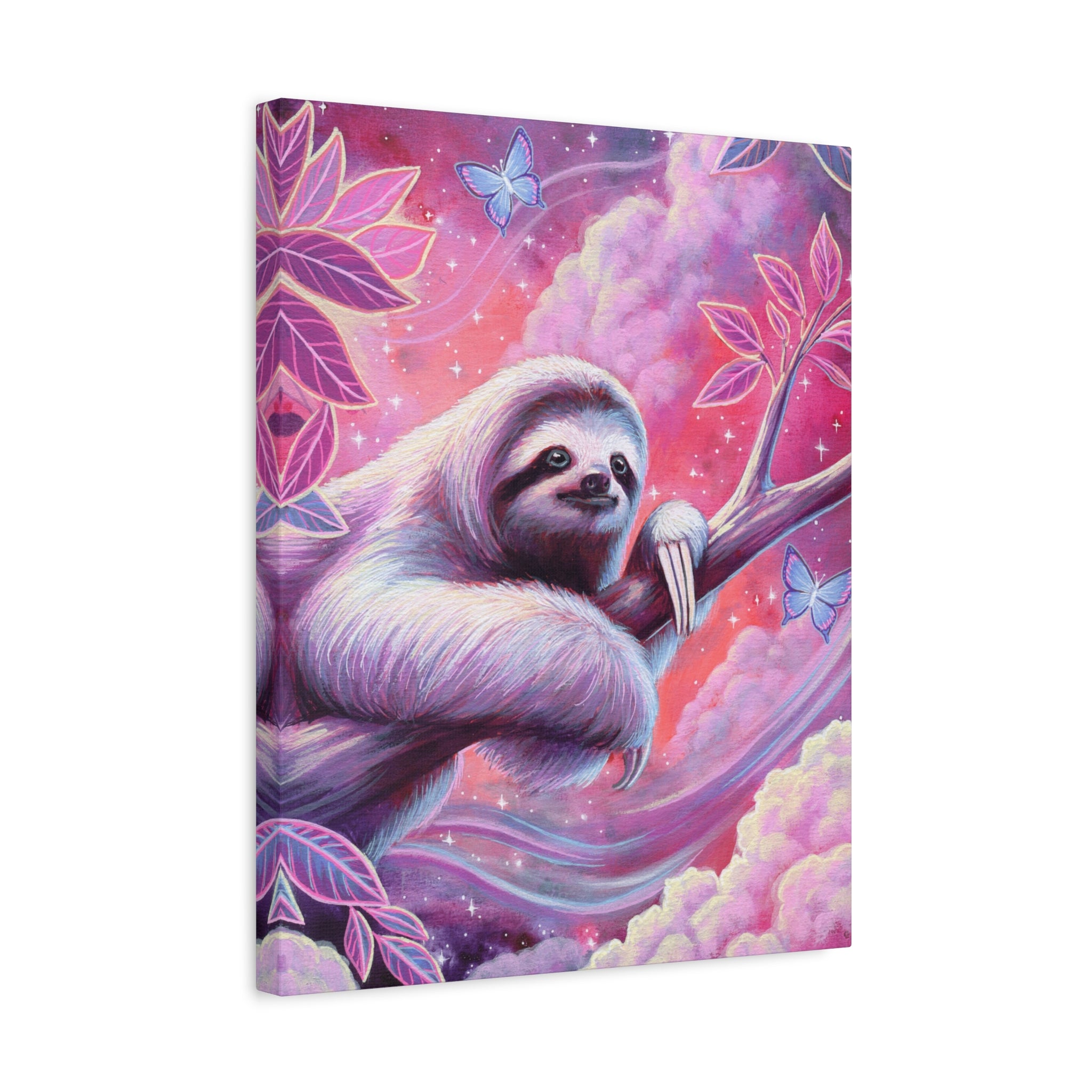 Stargazer Sloth Canvas Print
