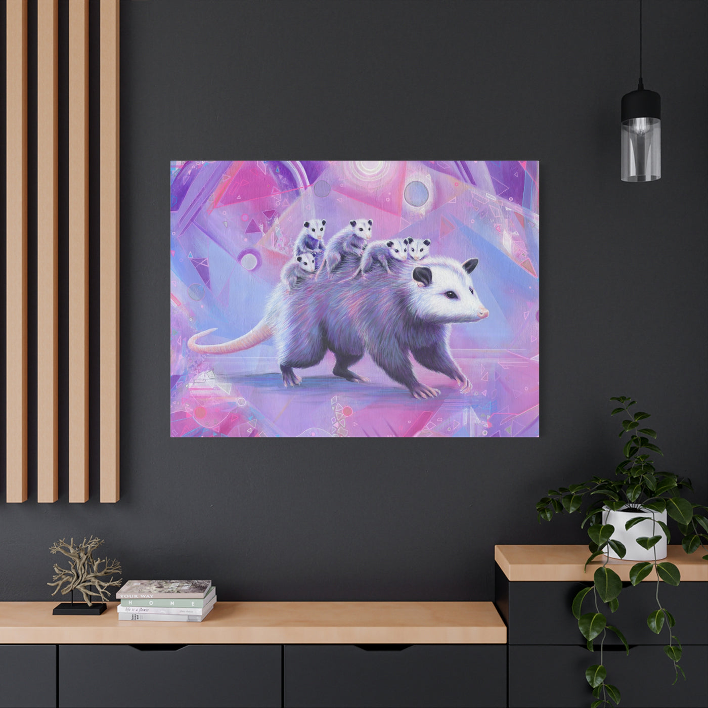 Mama Opossum Canvas Print