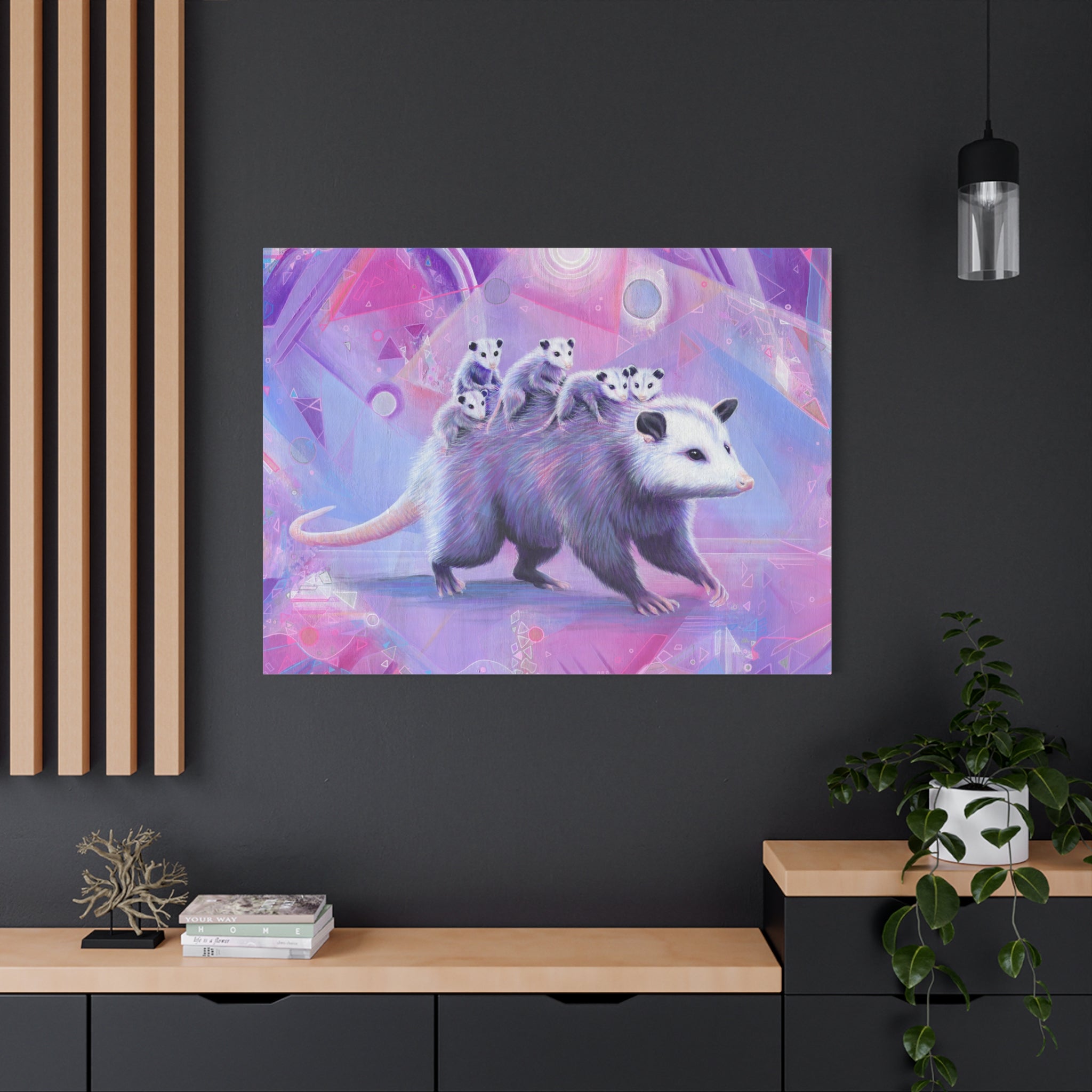 Mama Opossum Canvas Print
