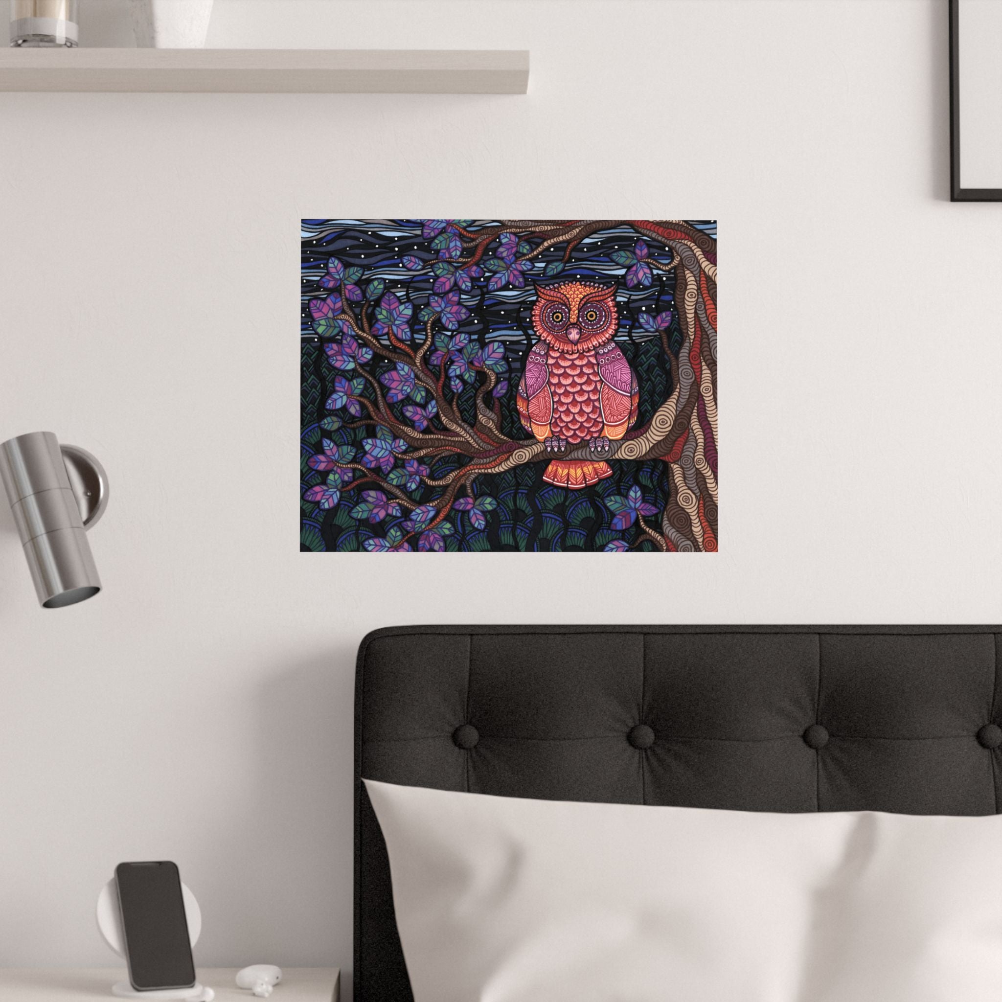 Owl Tree Poster Print