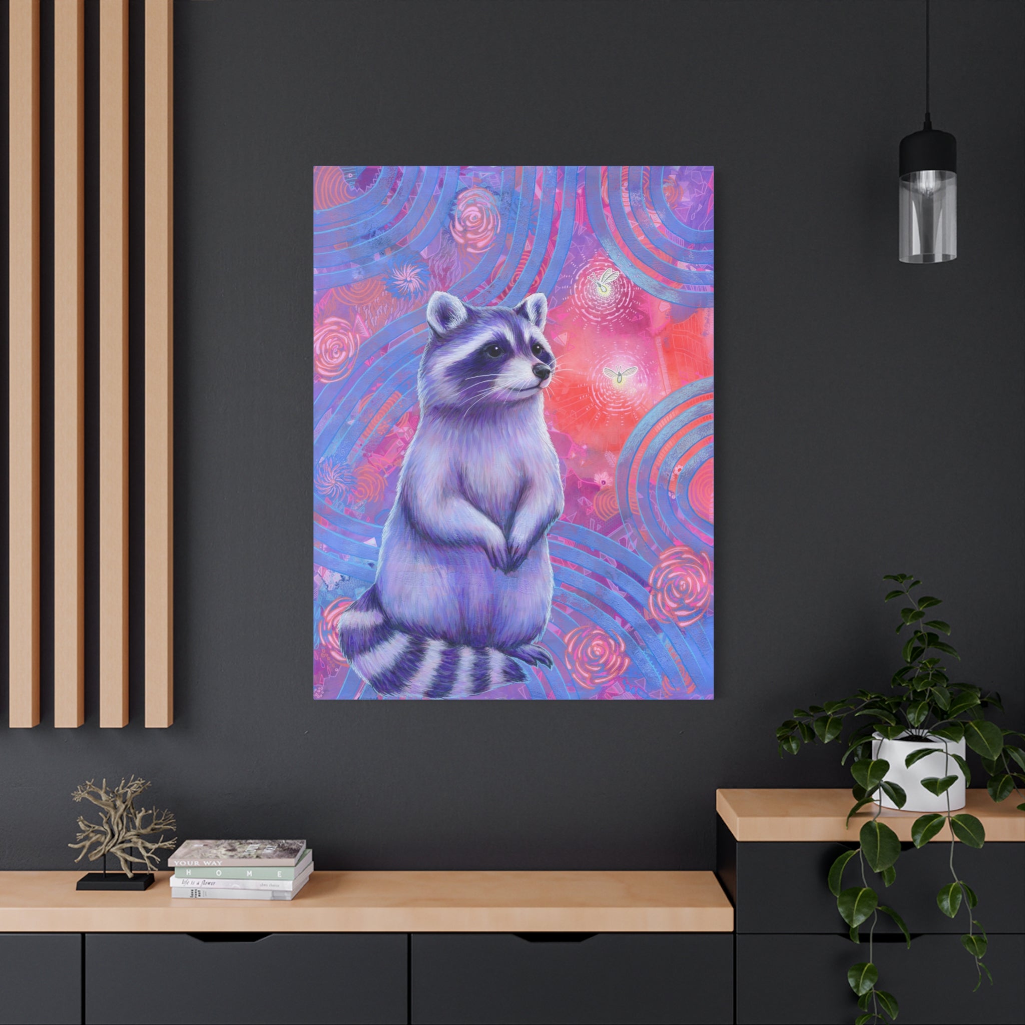 Curious Raccoon Canvas Print