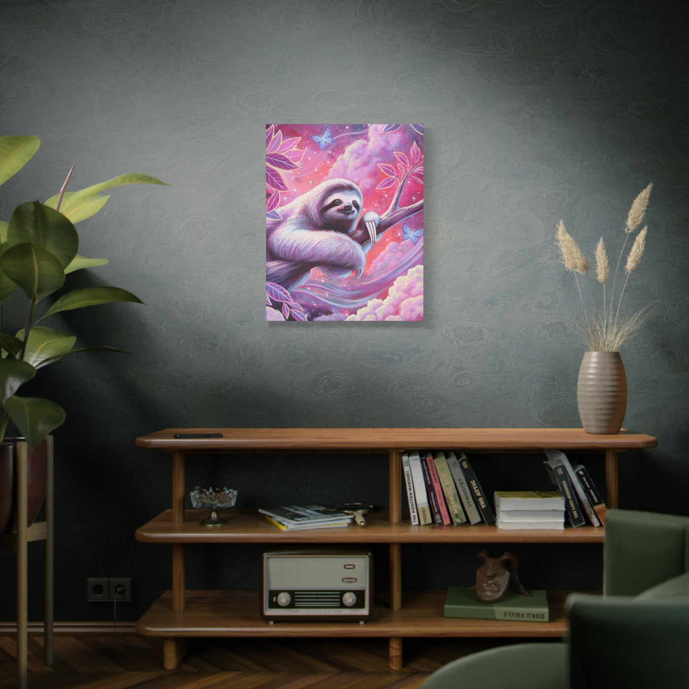 Stargazer Sloth Canvas Print