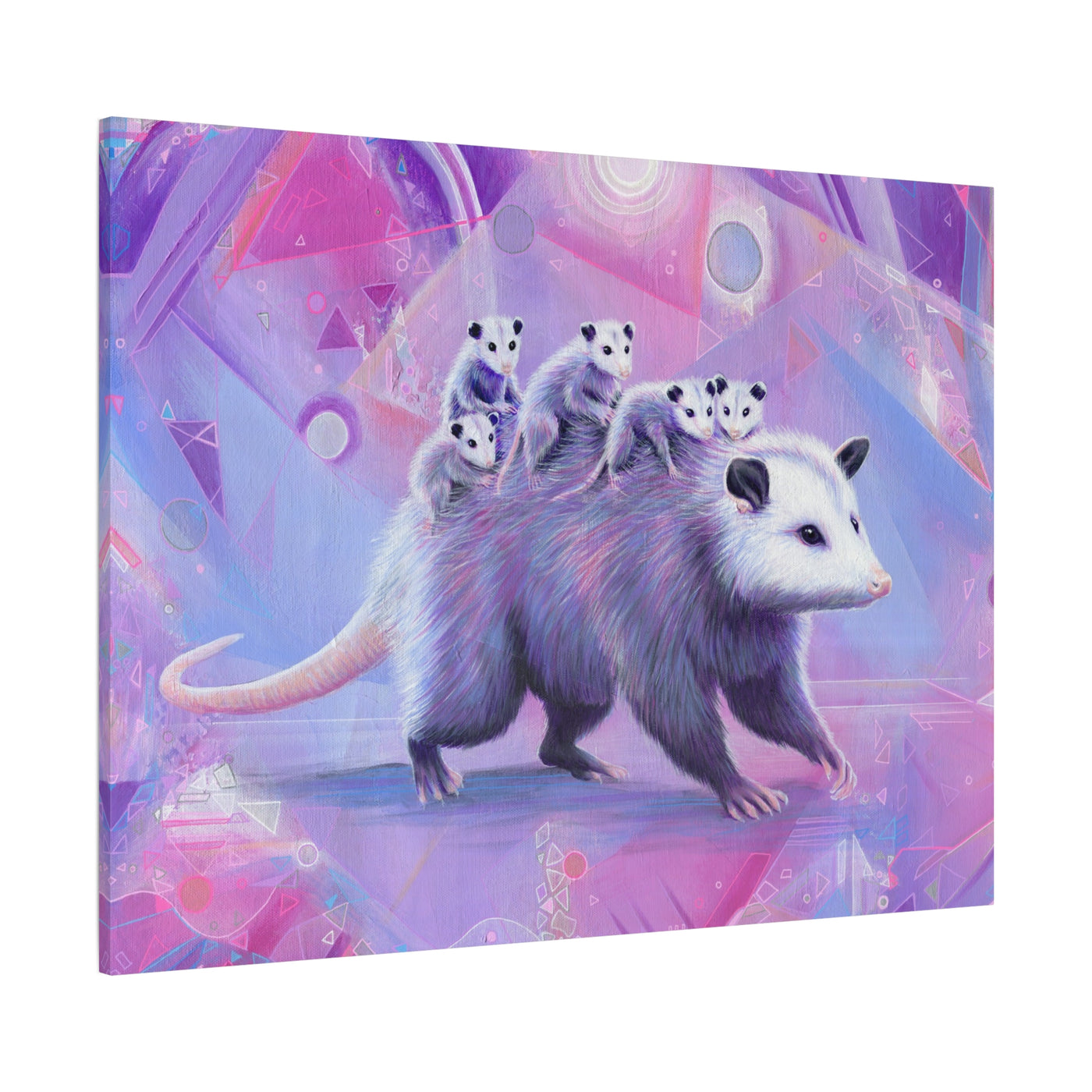Mama Opossum Canvas Print