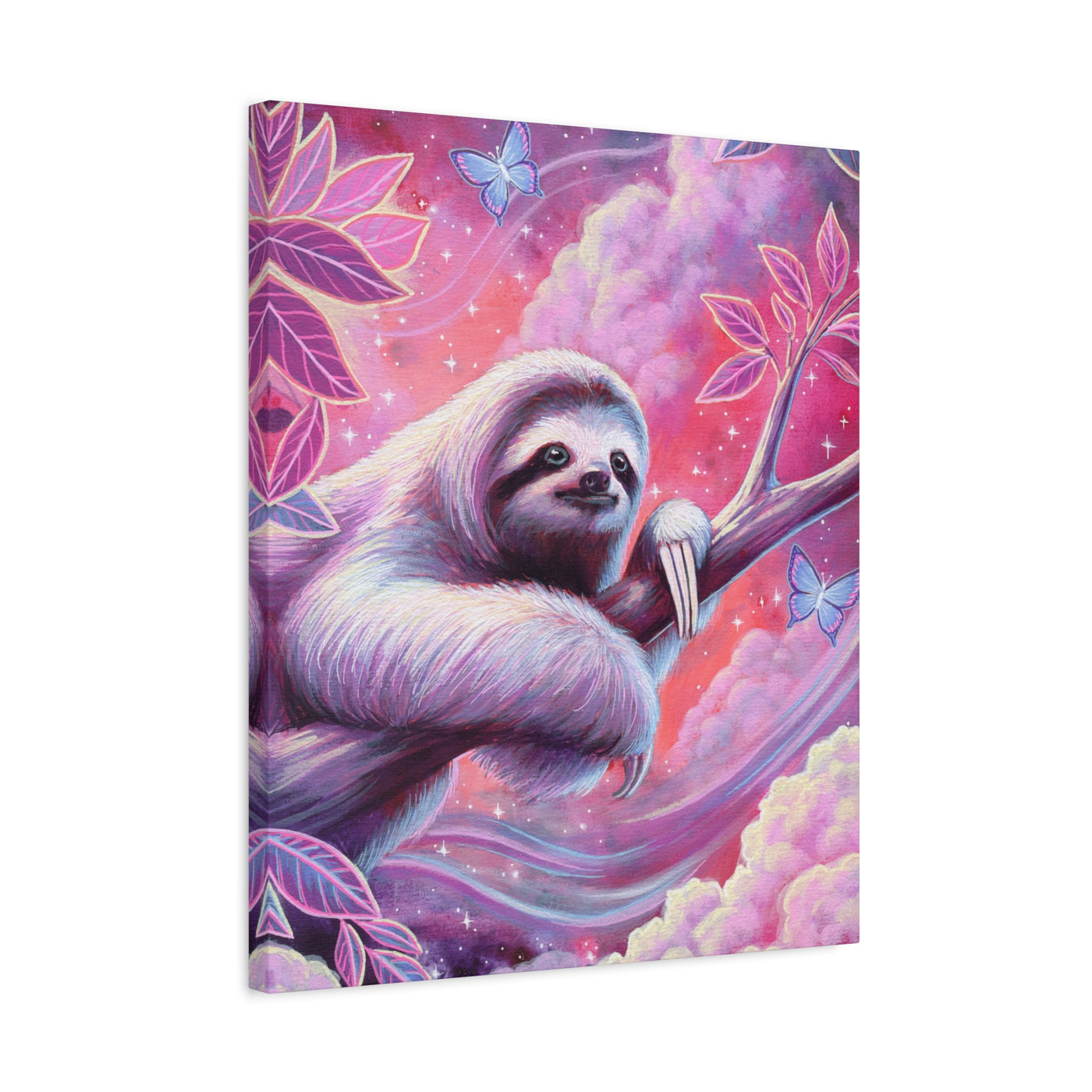 Stargazer Sloth Canvas Print