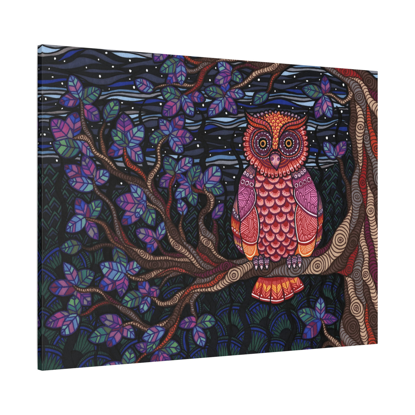 Owl Tree Canvas Print