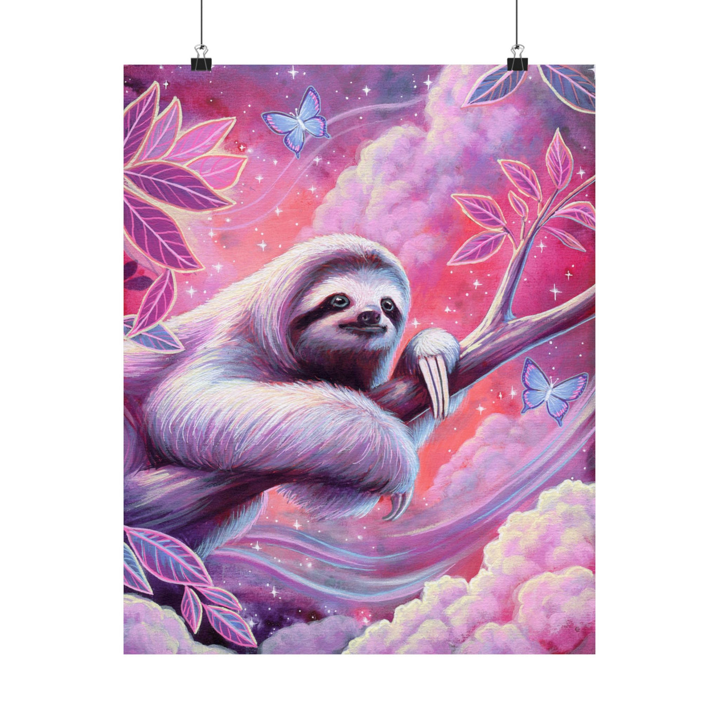 Stargazer Sloth Poster Print