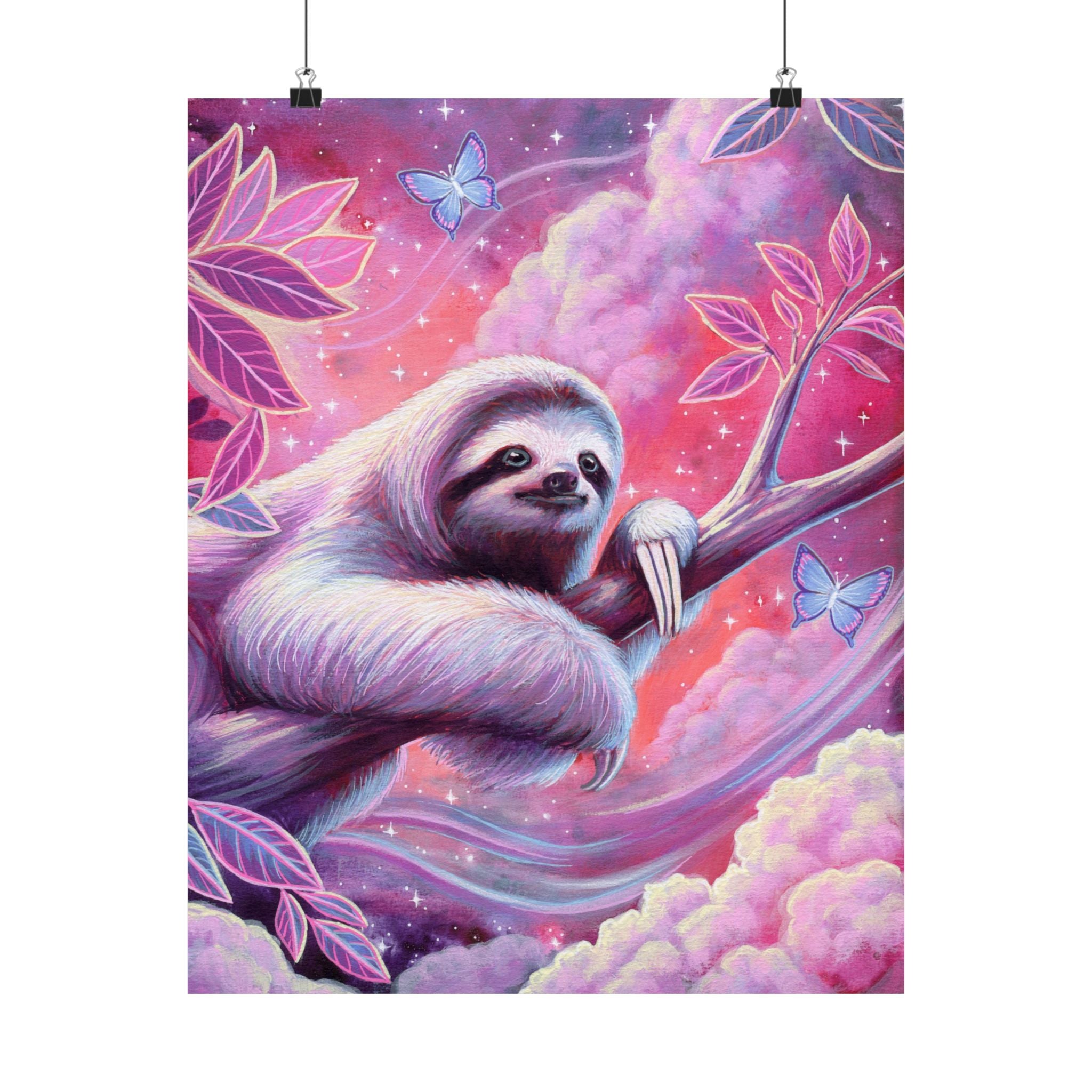 Stargazer Sloth Poster Print
