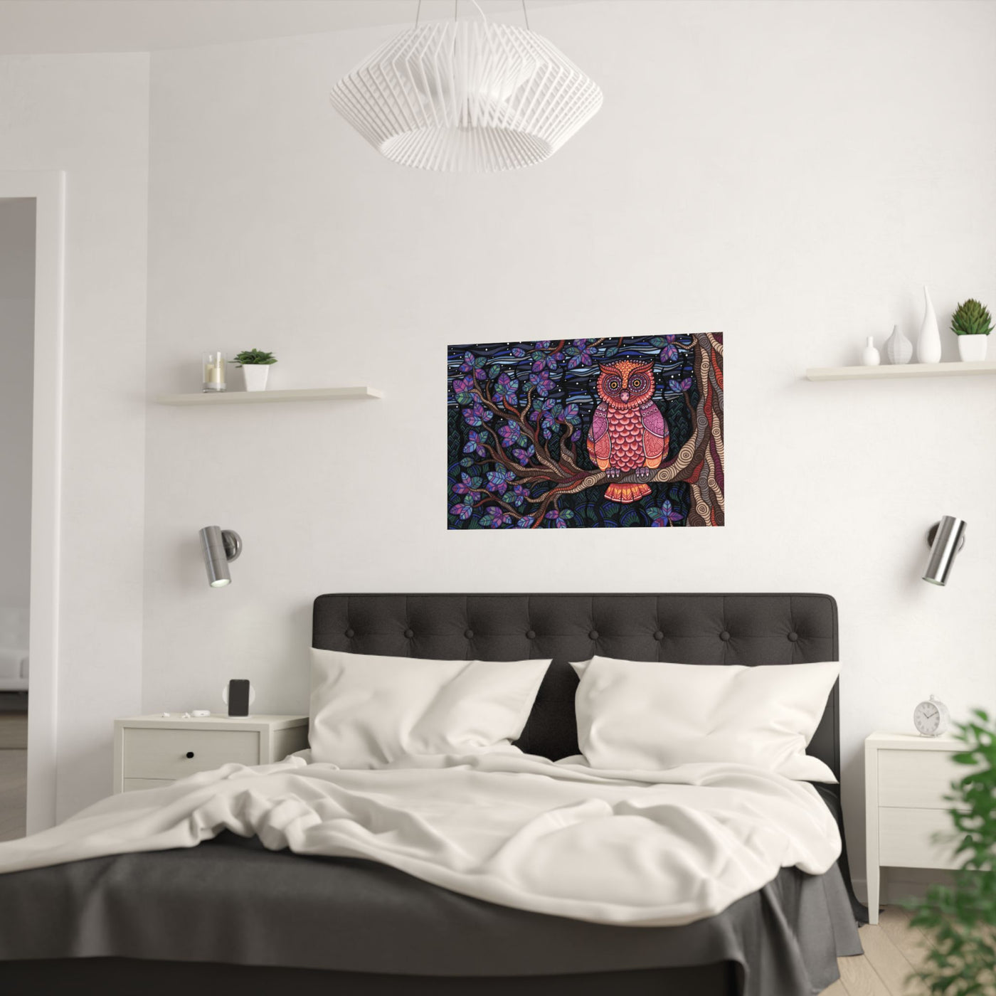 Owl Tree Poster Print
