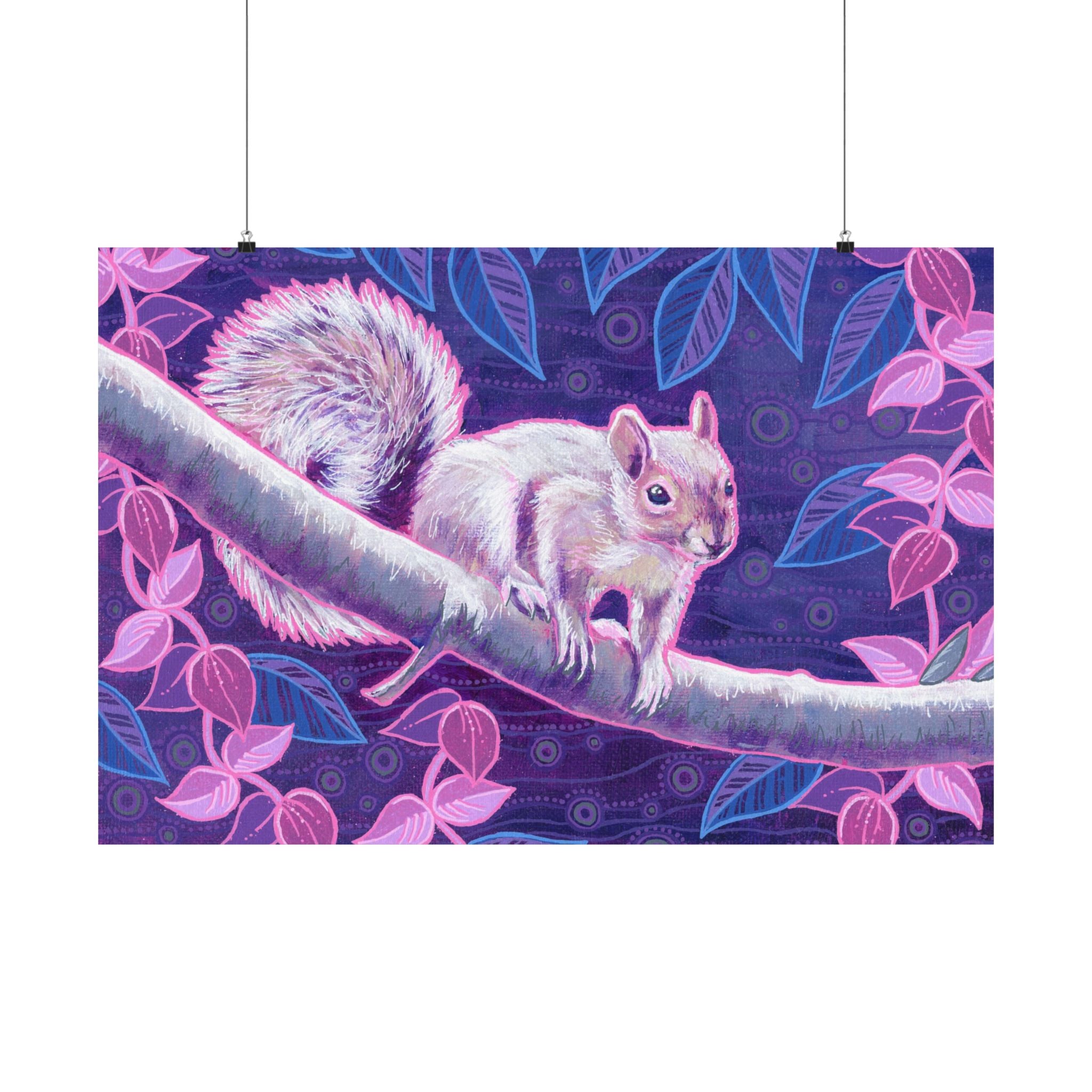 Shy Squirrel Poster Print