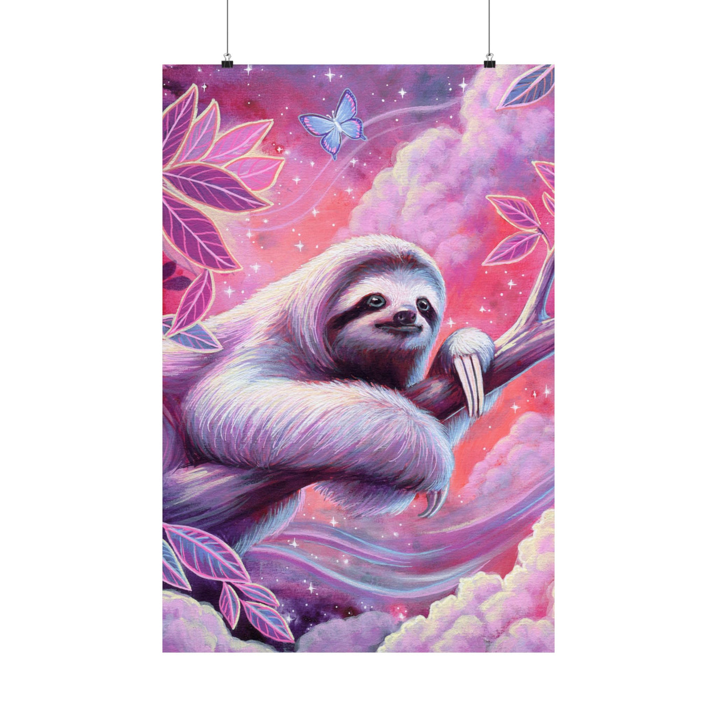 Stargazer Sloth Poster Print