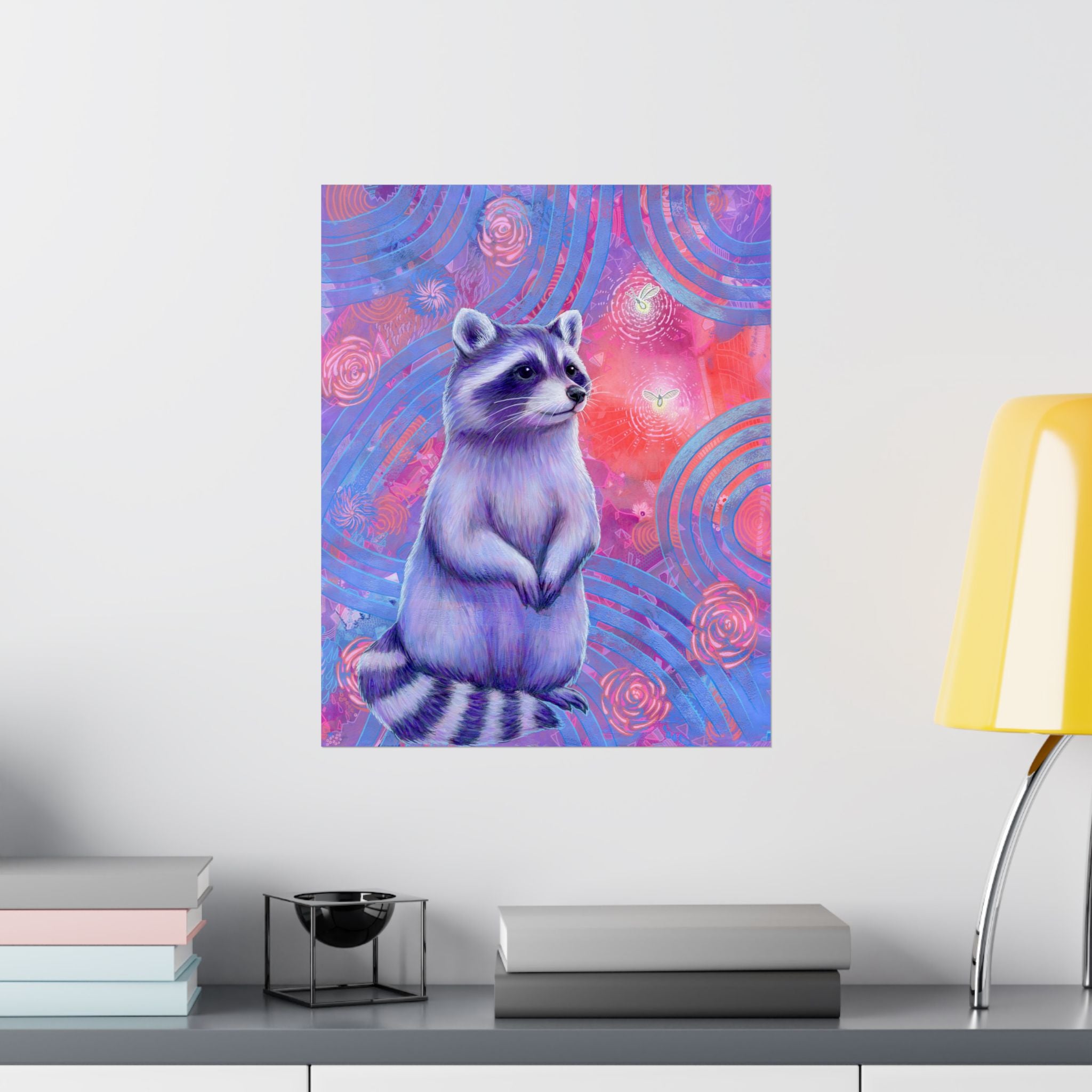 Curious Raccoon Poster Print