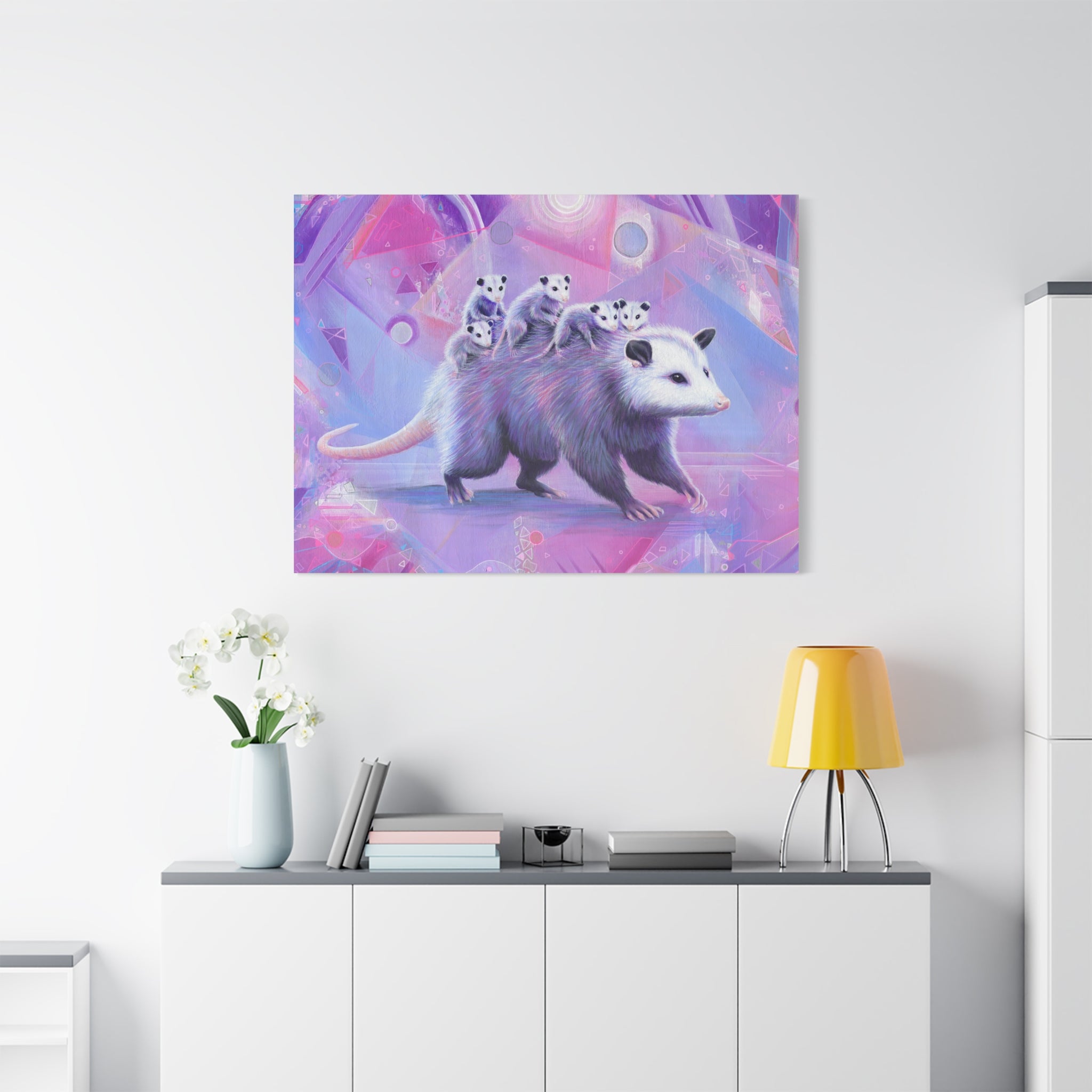 Mama Opossum Canvas Print