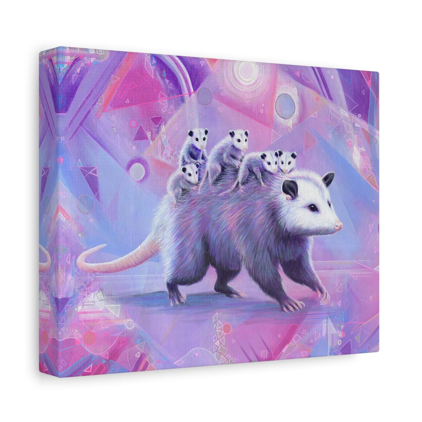 Mama Opossum Canvas Print