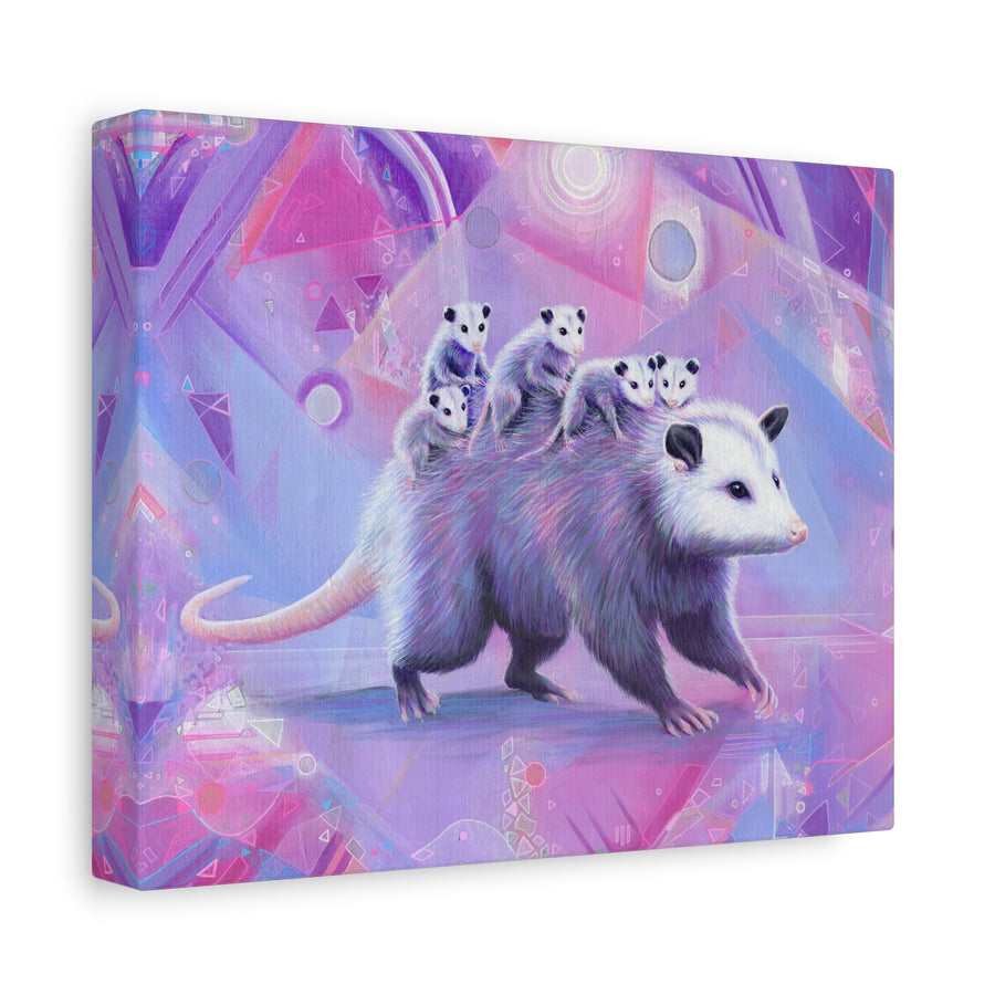 Mama Opossum Canvas Print