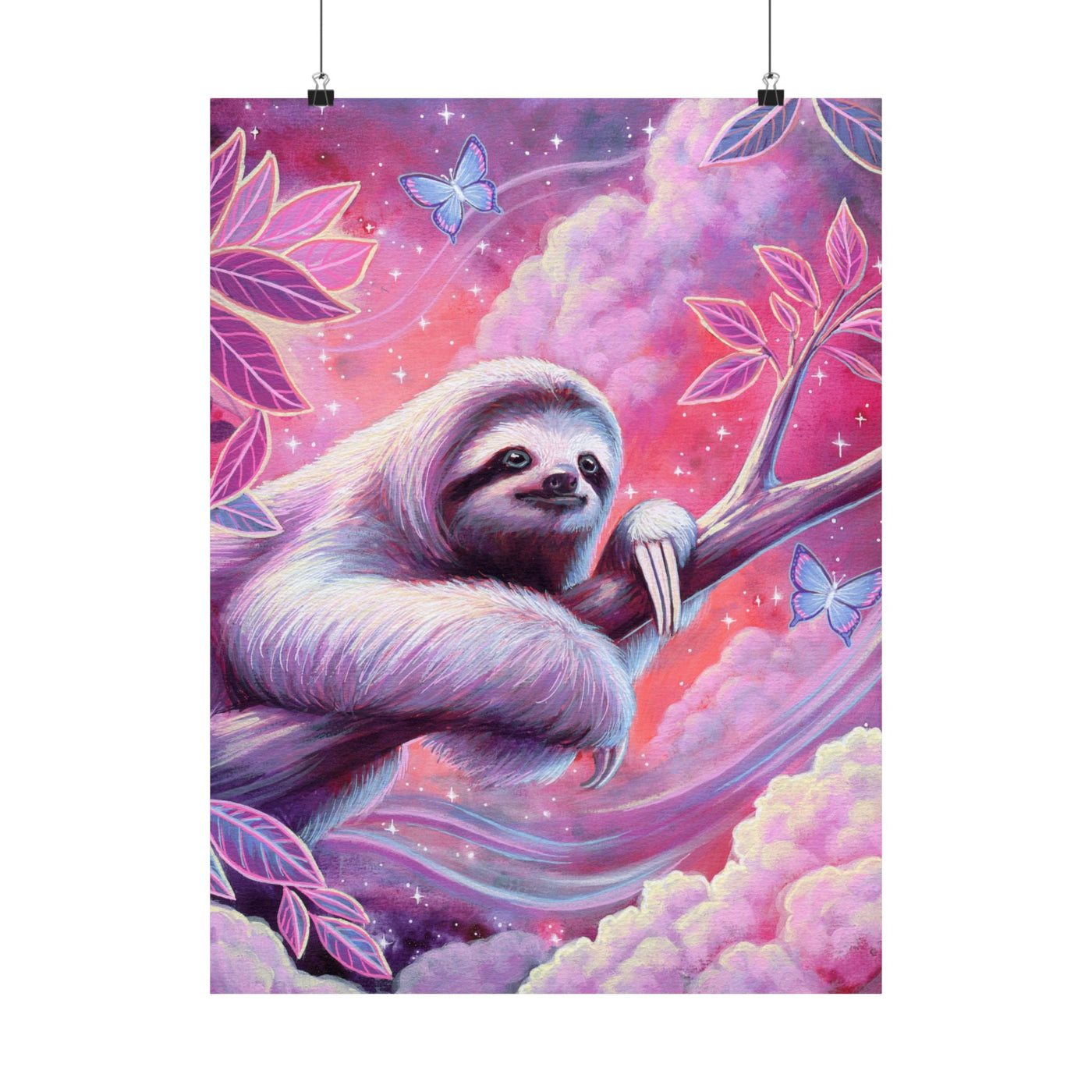 Stargazer Sloth Poster Print