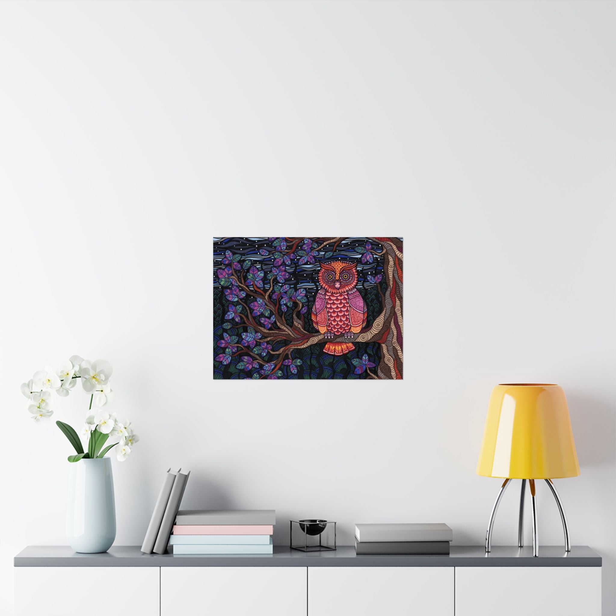 Owl Tree Poster Print