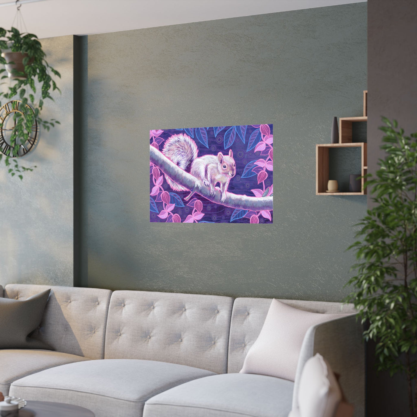 Shy Squirrel Poster Print