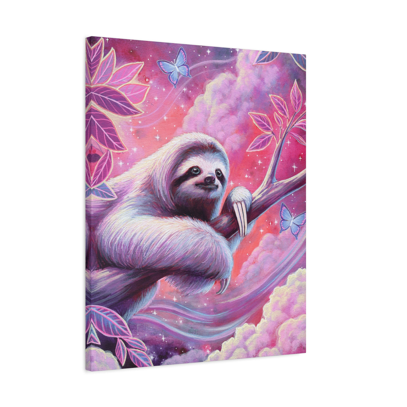 Stargazer Sloth Canvas Print