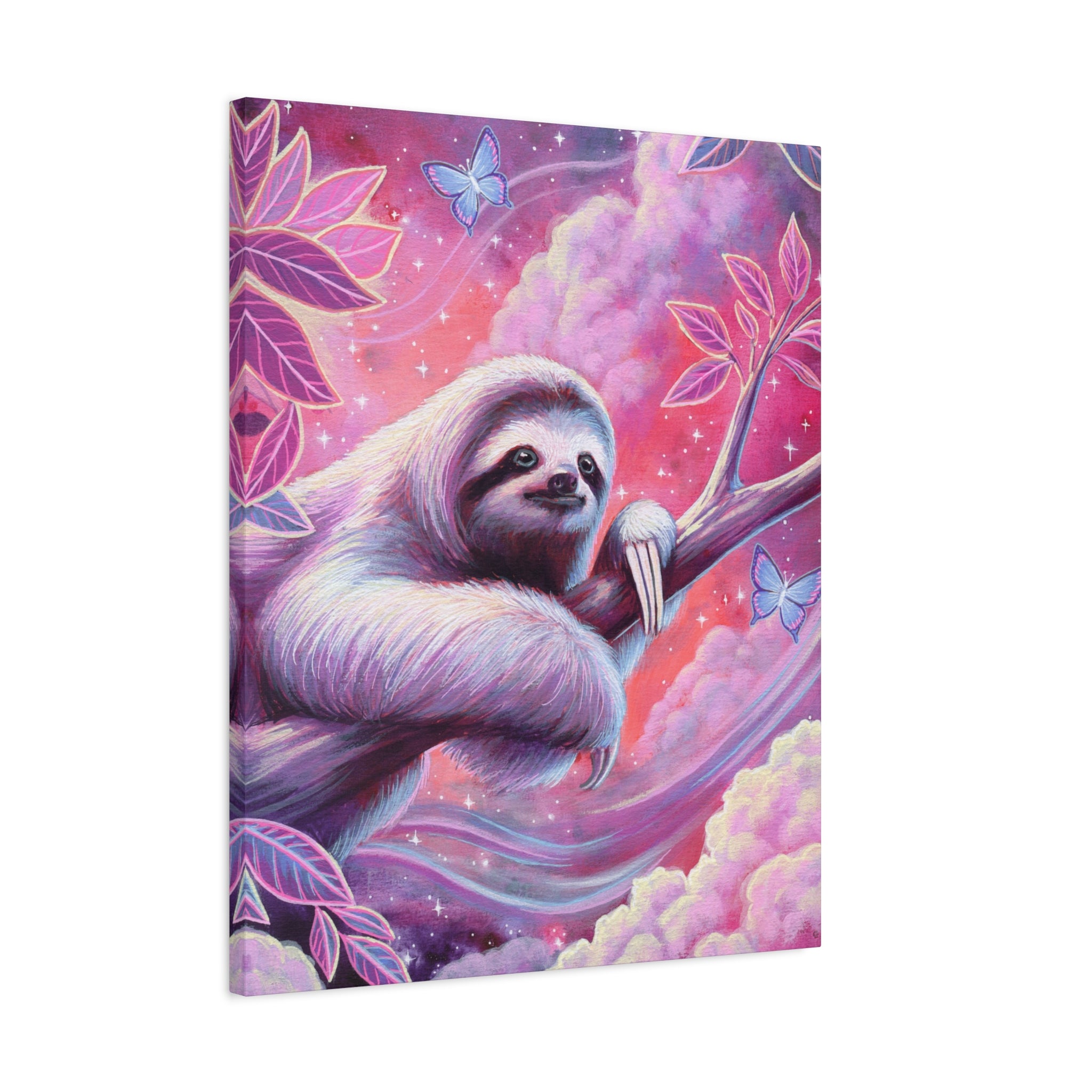 Stargazer Sloth Canvas Print