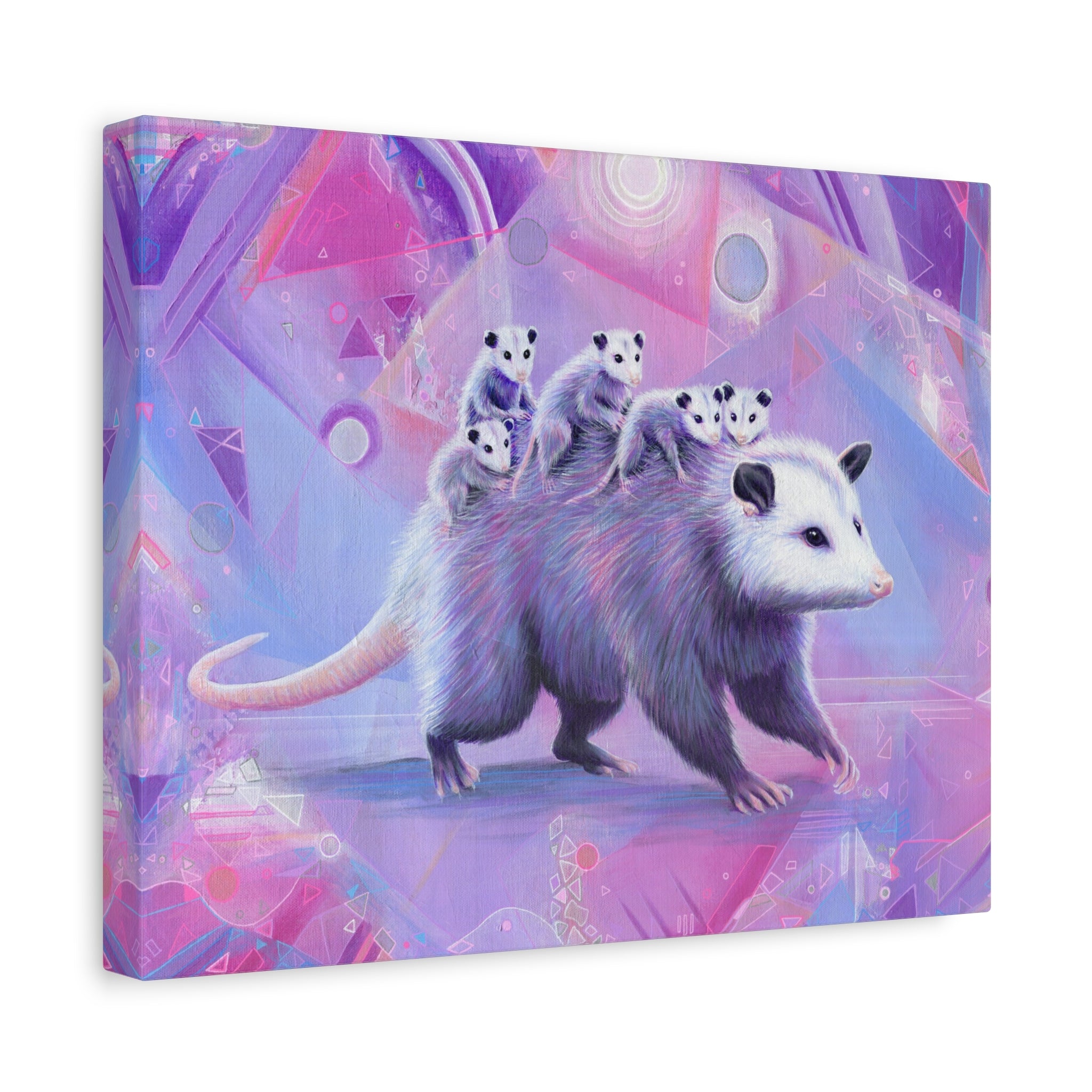 Mama Opossum Canvas Print