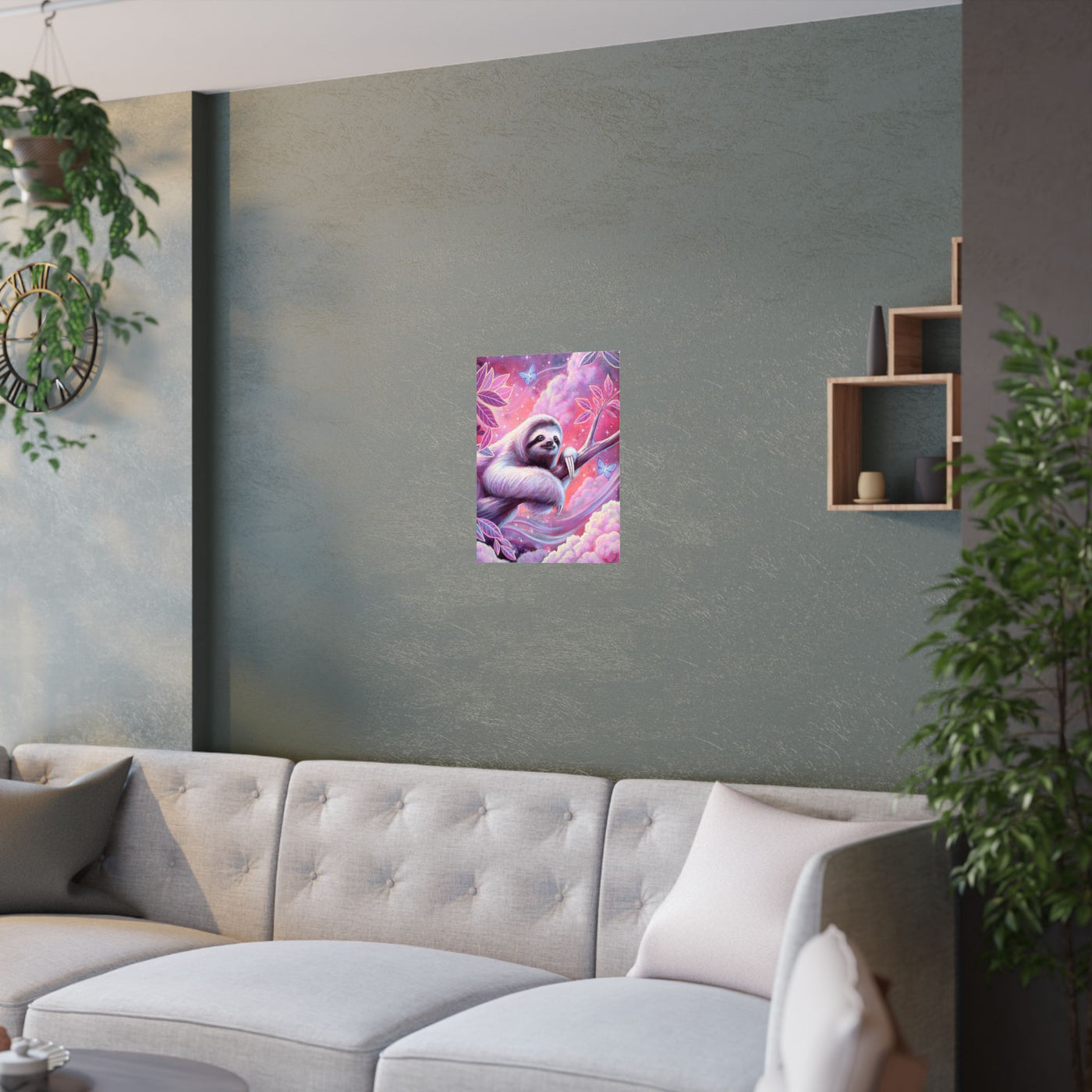 Stargazer Sloth Poster Print