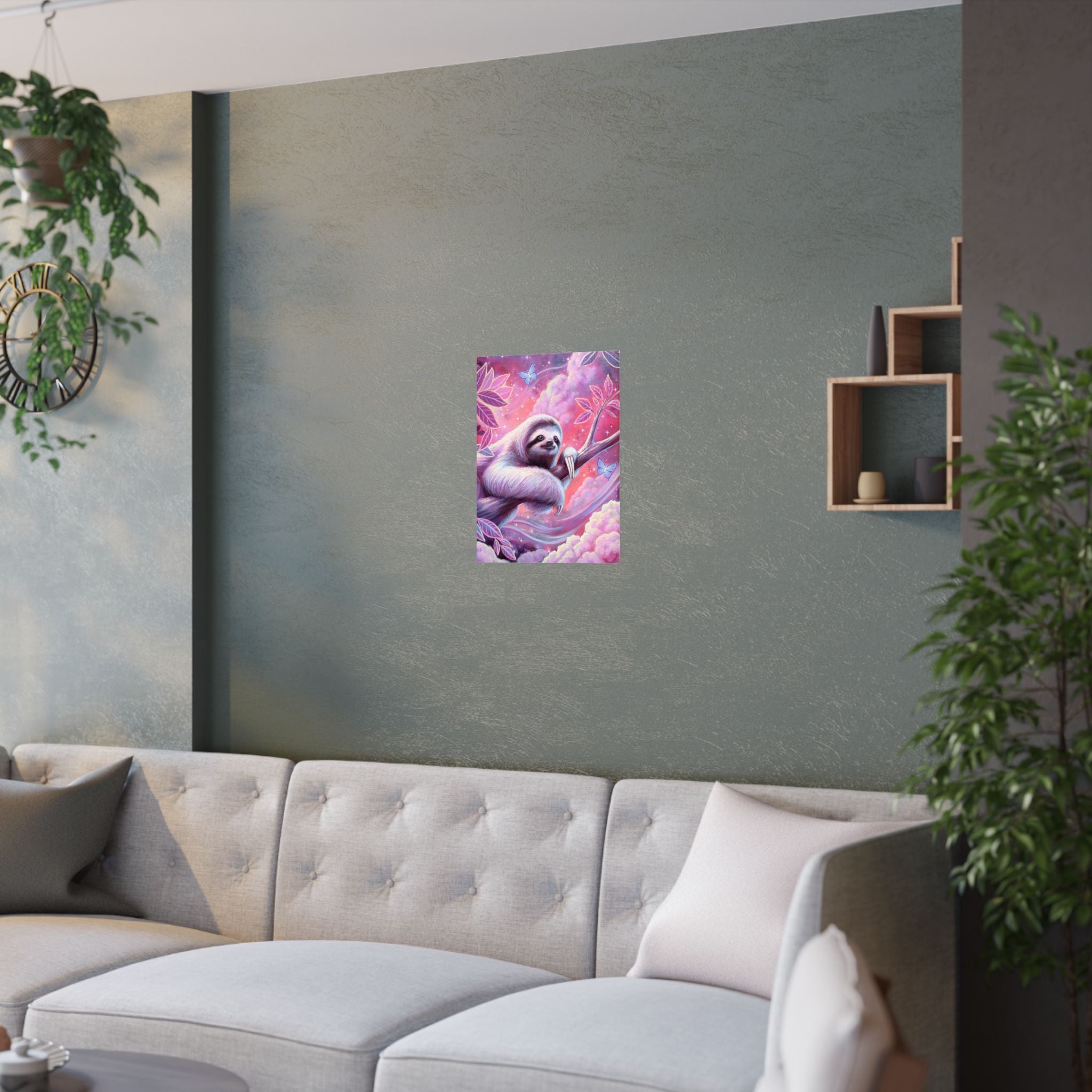 Stargazer Sloth Poster Print