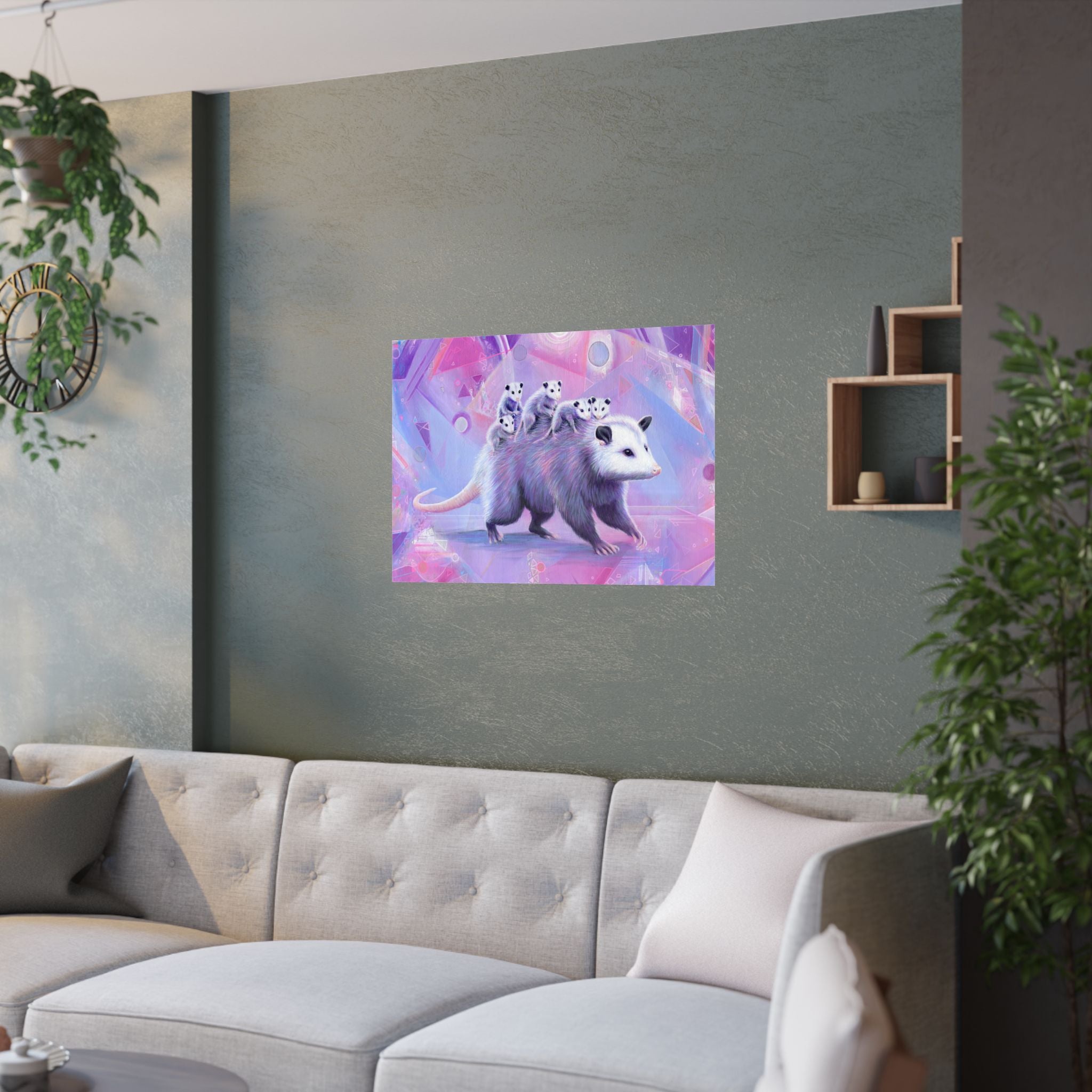 Mama Opossum Poster Print