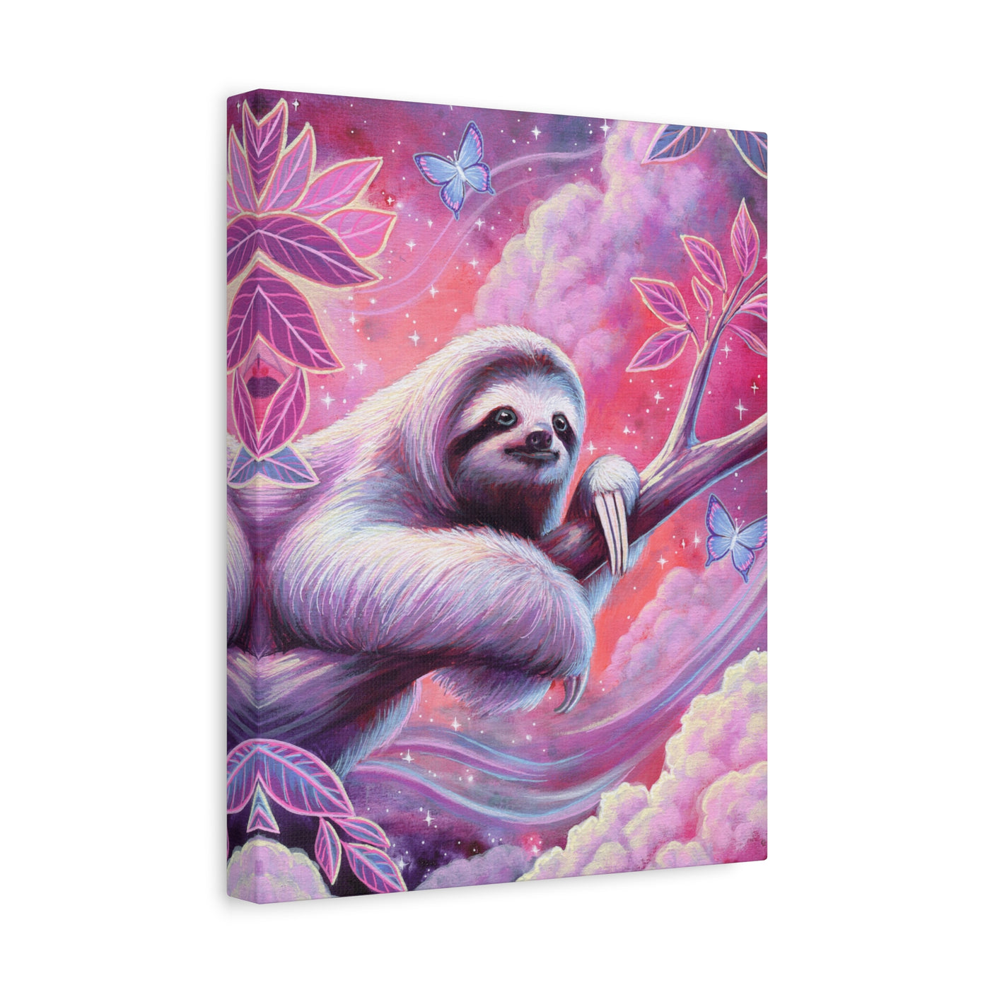 Stargazer Sloth Canvas Print