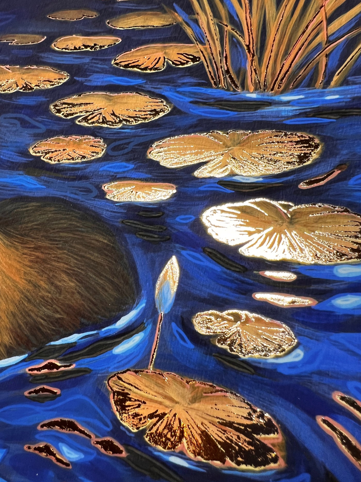 Capybara Dreams - Embellished Fine Art Print, 11x14