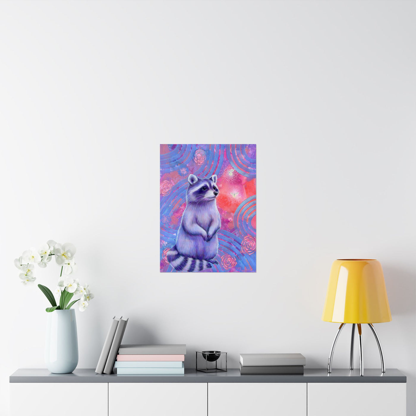 Curious Raccoon Poster Print