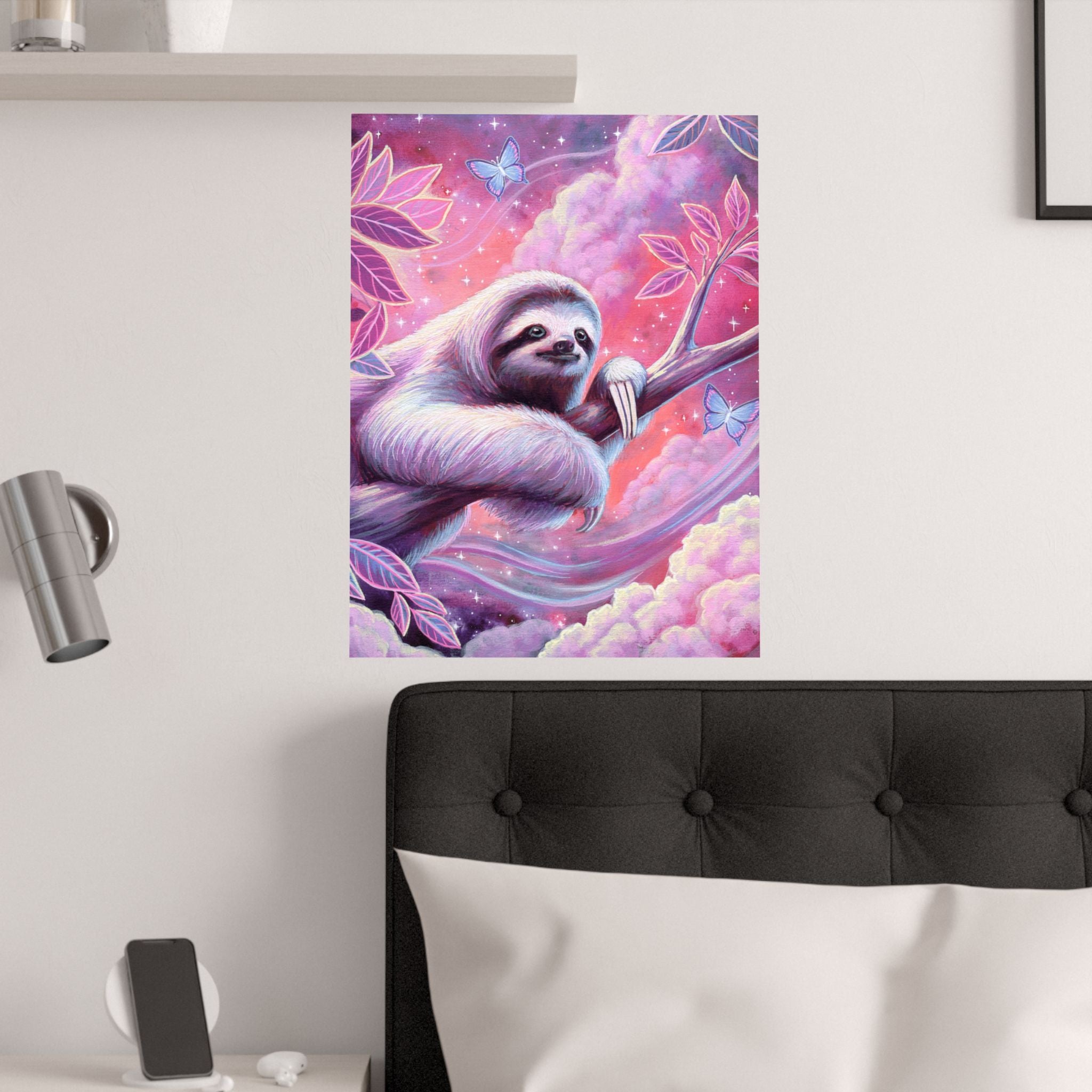 Stargazer Sloth Poster Print