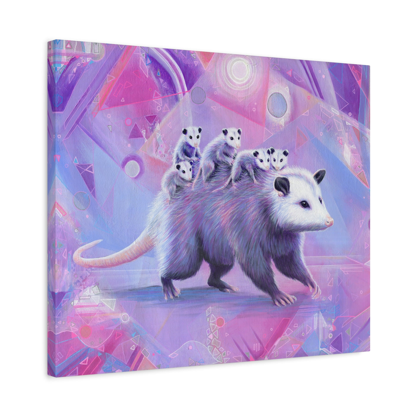 Mama Opossum Canvas Print