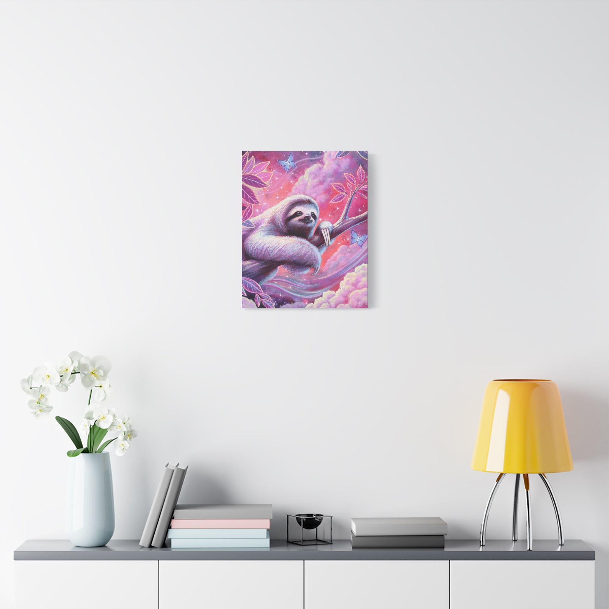 Stargazer Sloth Canvas Print