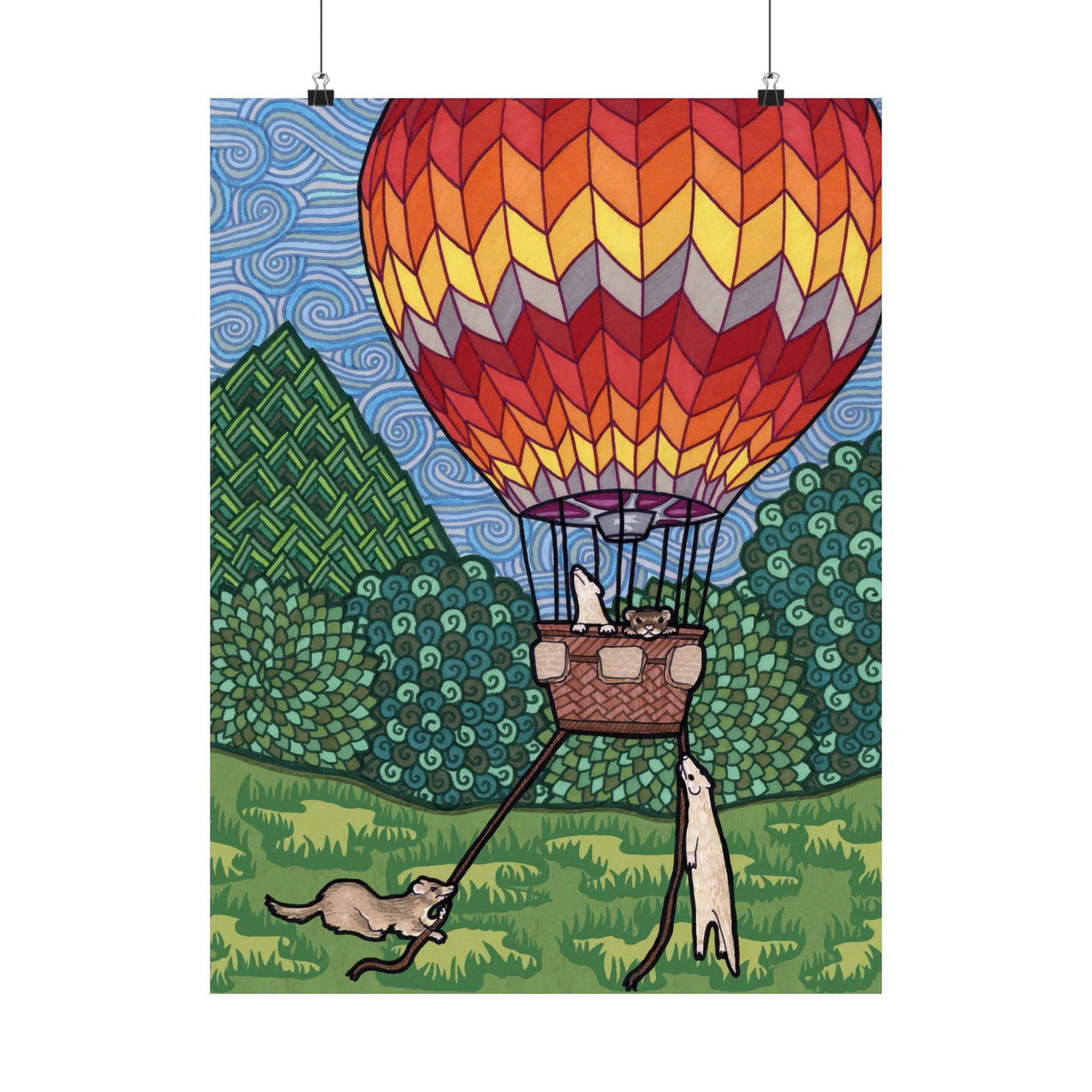 Ferret Flight Poster Print