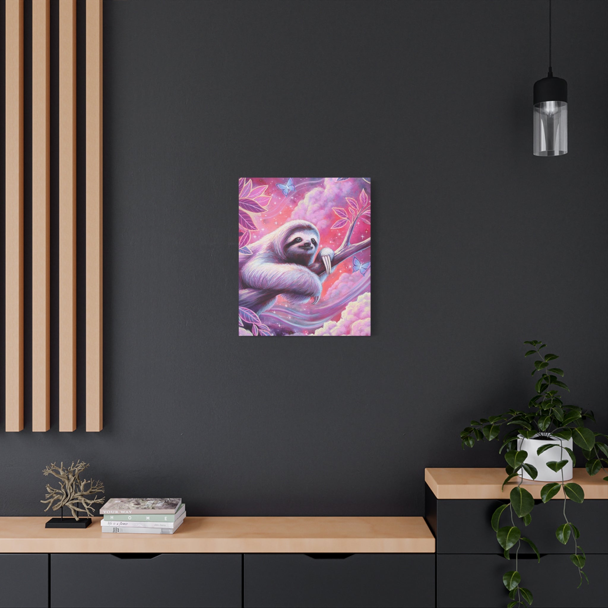 Stargazer Sloth Canvas Print