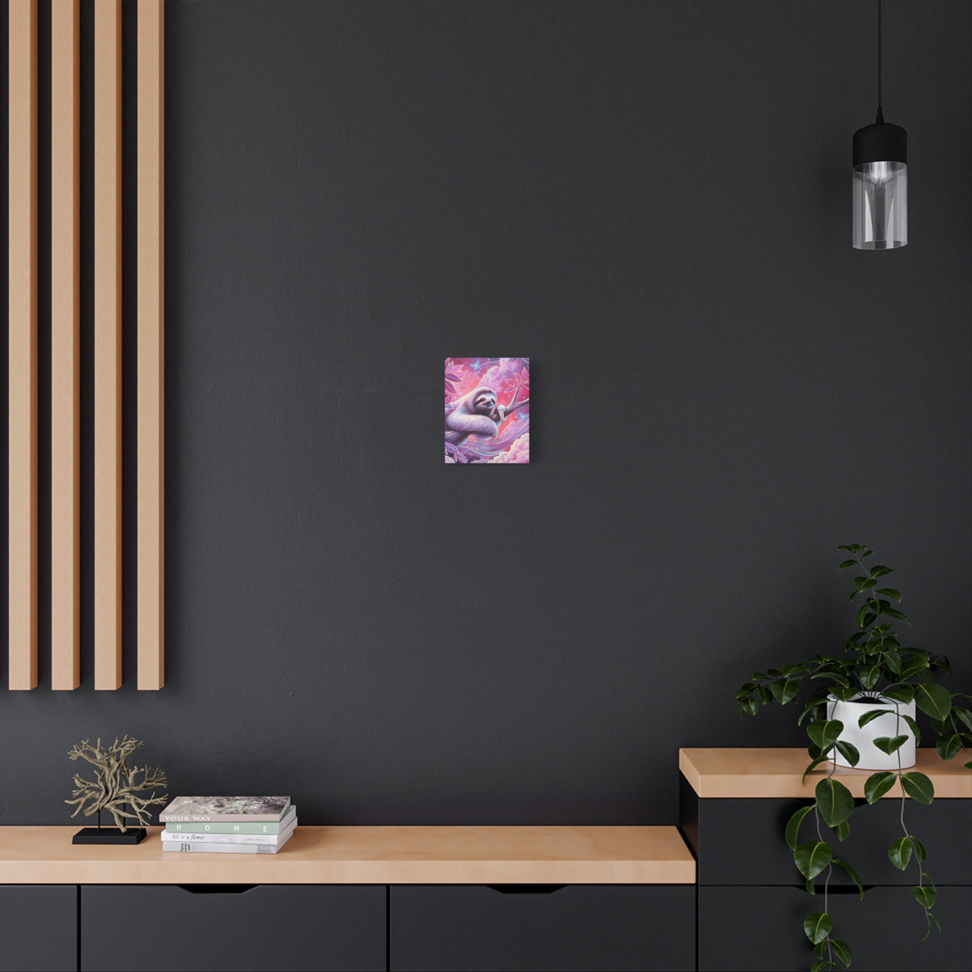 Stargazer Sloth Canvas Print